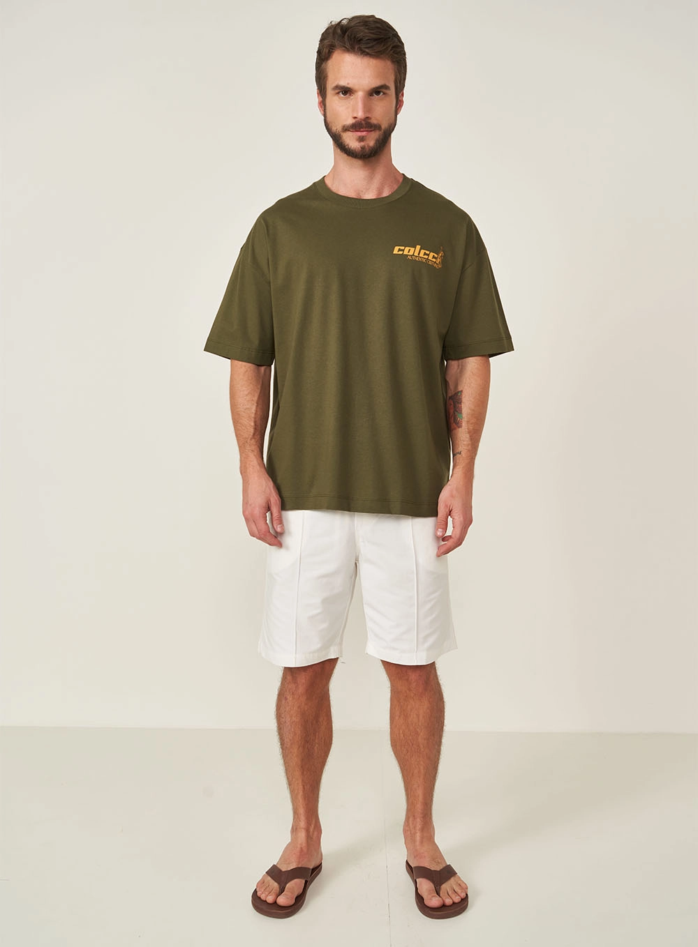 Camiseta Masculina Manga Curta Verde