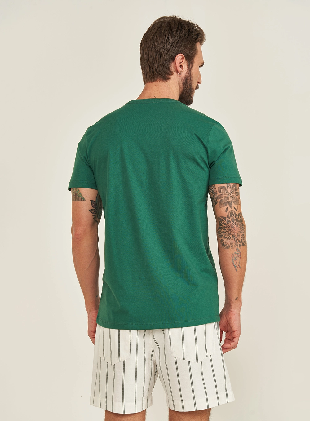 Camiseta Slim Masculina Verde