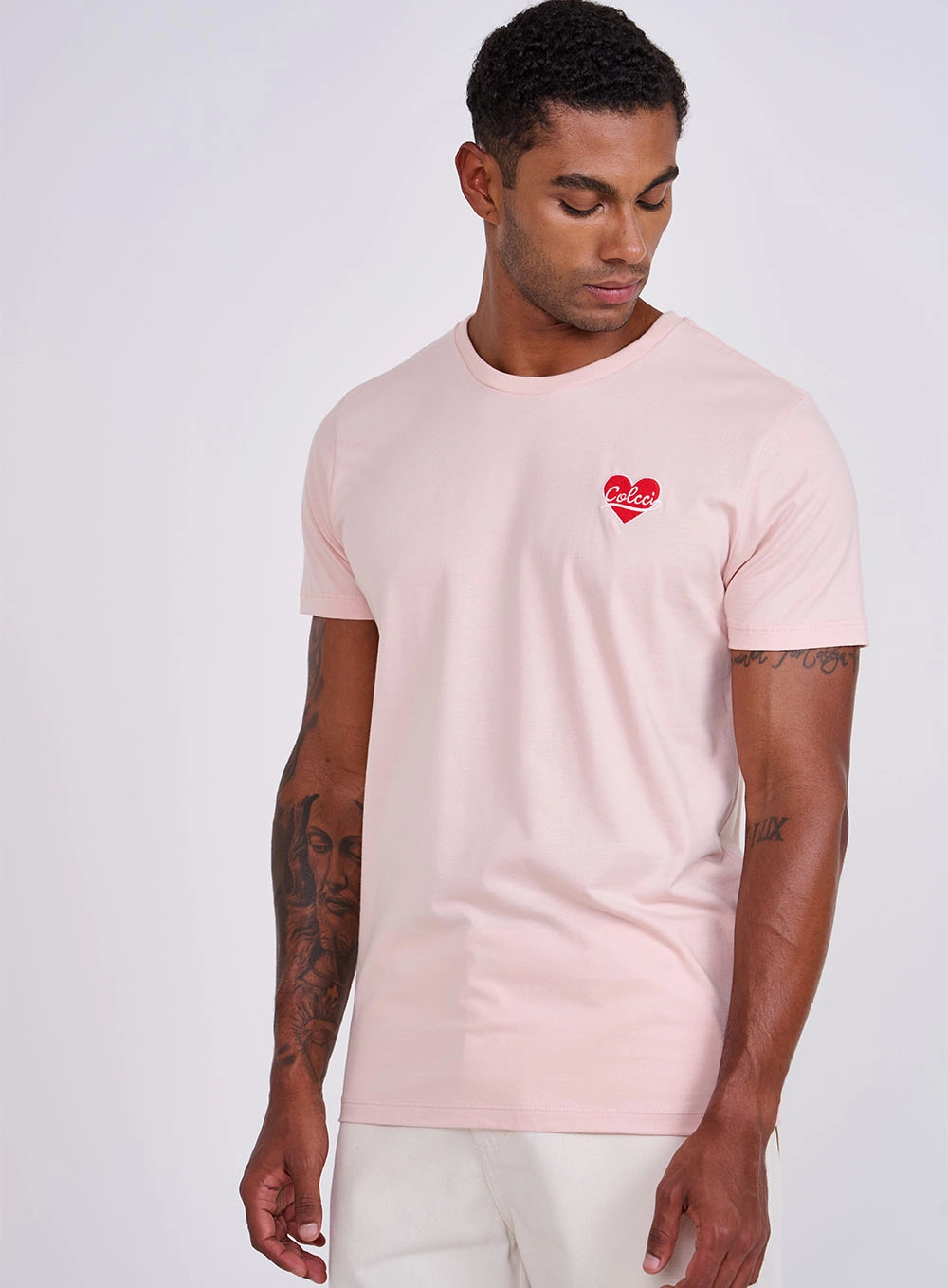 Camiseta Slim Colcci Lovers Rosa