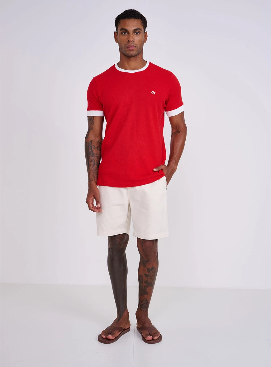 Camiseta Slim Masculina Manga Curta