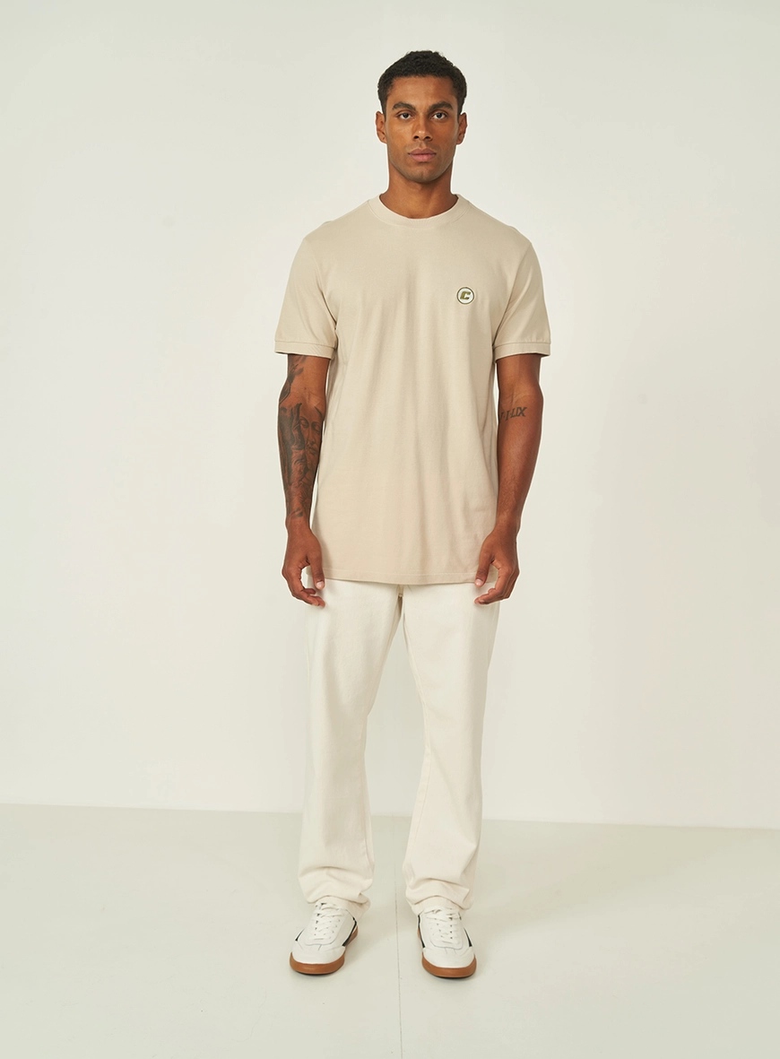 Camiseta Masculina Com Logo Bordado