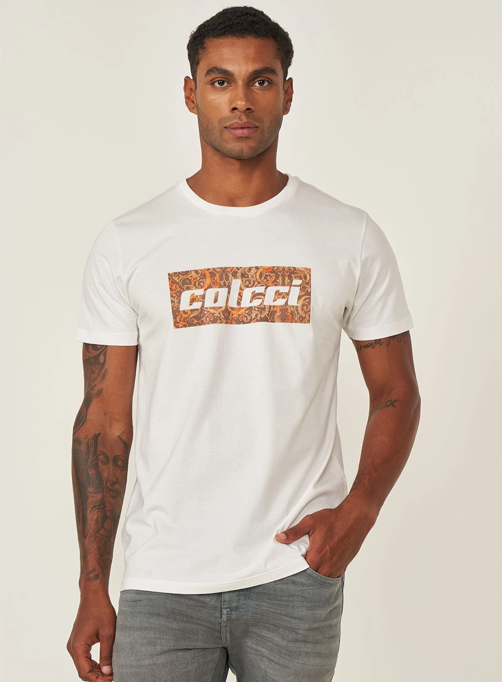 Camiseta Slim Com Logo Off Shell