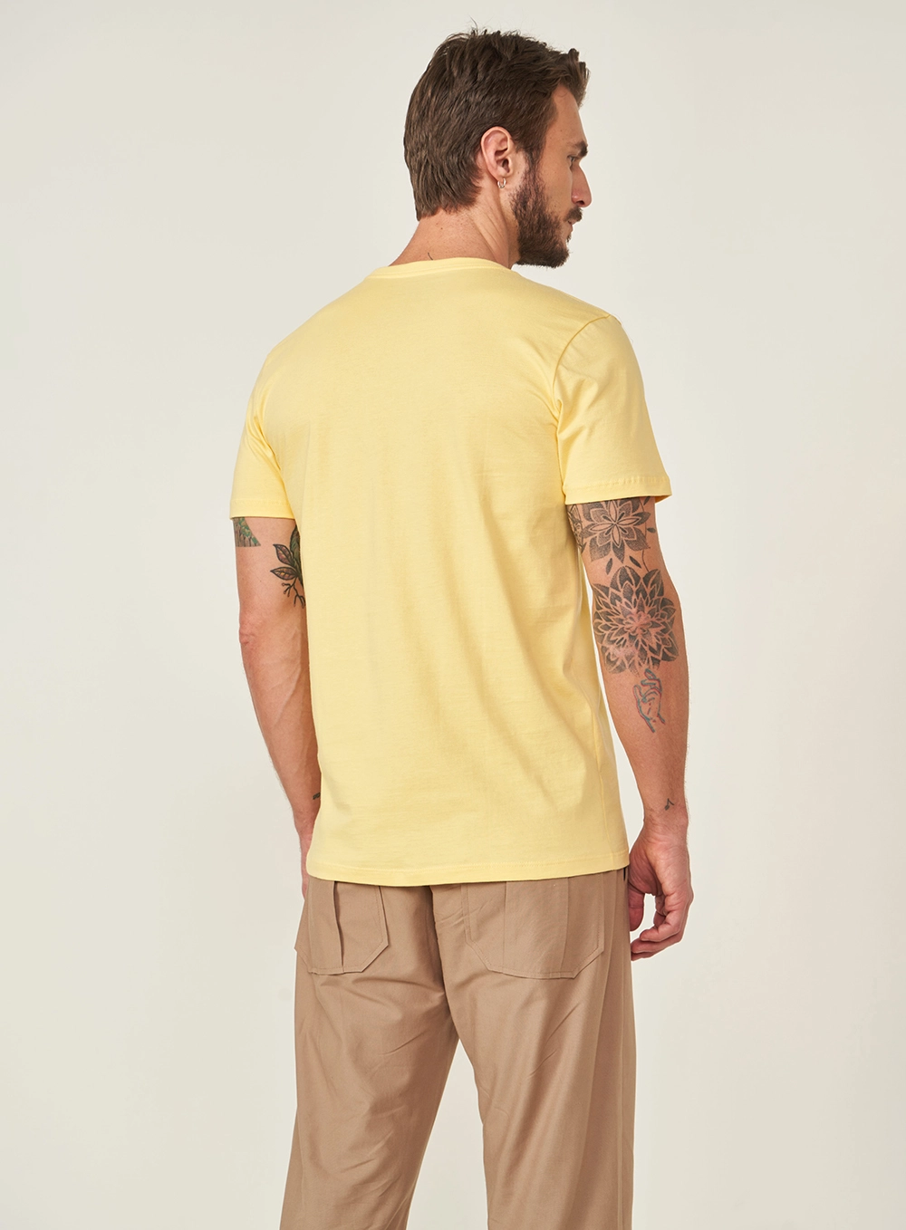 Camiseta Slim Estampa Amarelo