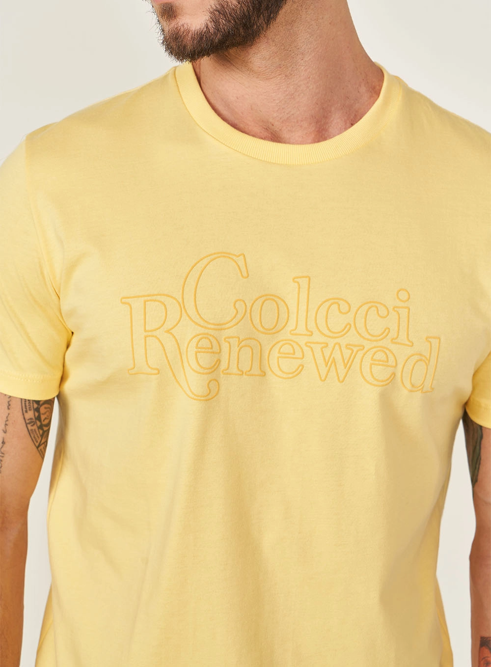 Camiseta Slim Estampa Amarelo