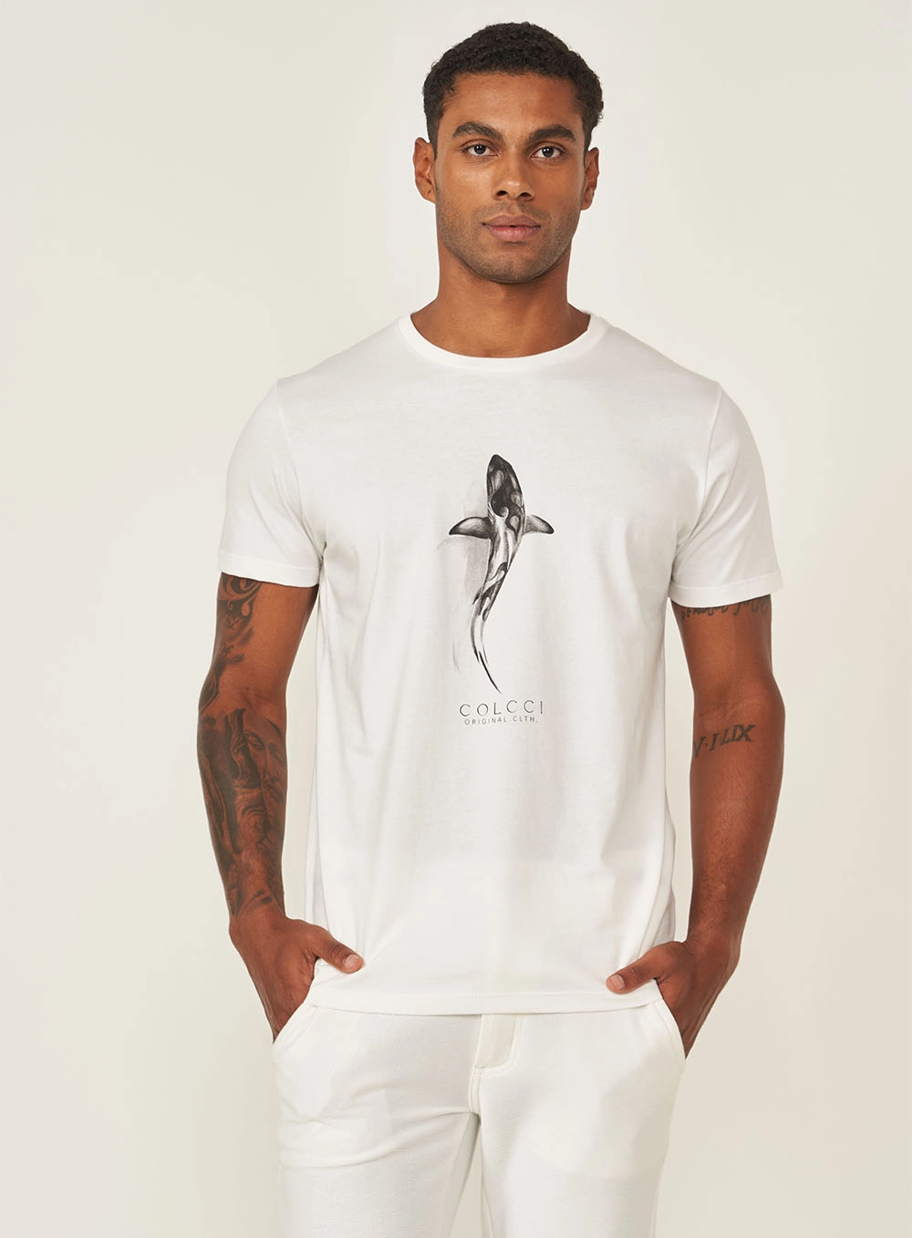 Camiseta Slim Com Estampa Off Shell