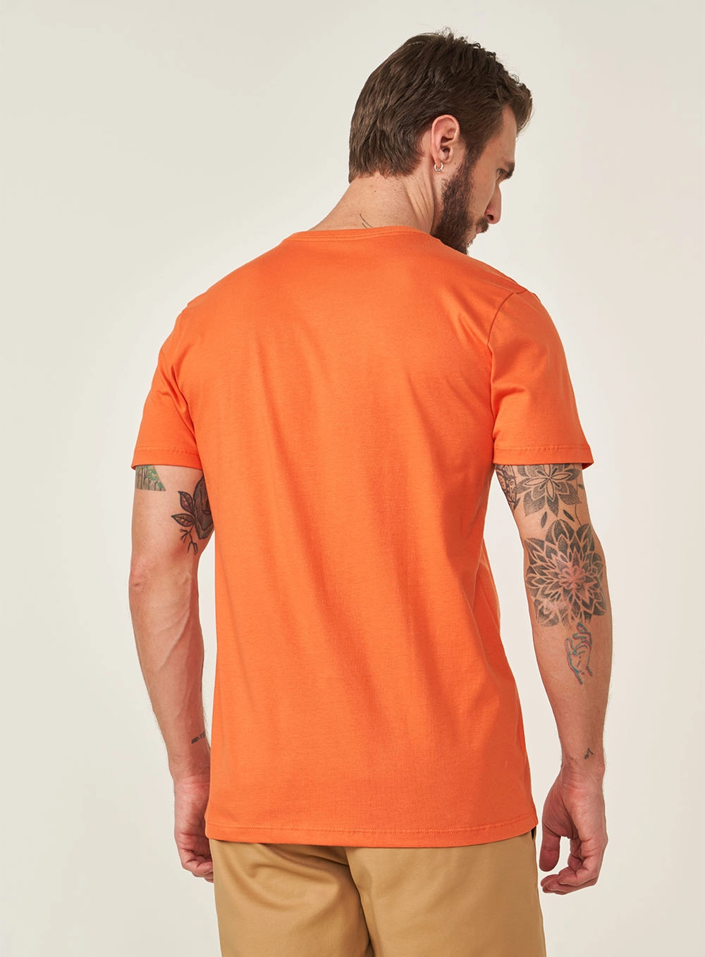 Camiseta Slim Manga Curta Laranja