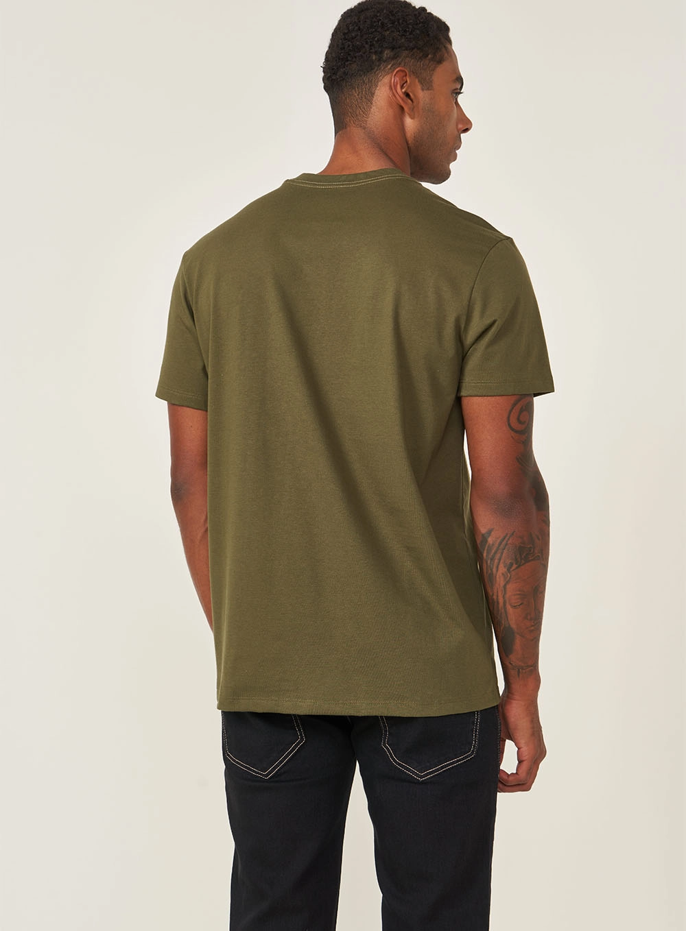 Camisa Masculina Com Estampa Manga Curta Verde