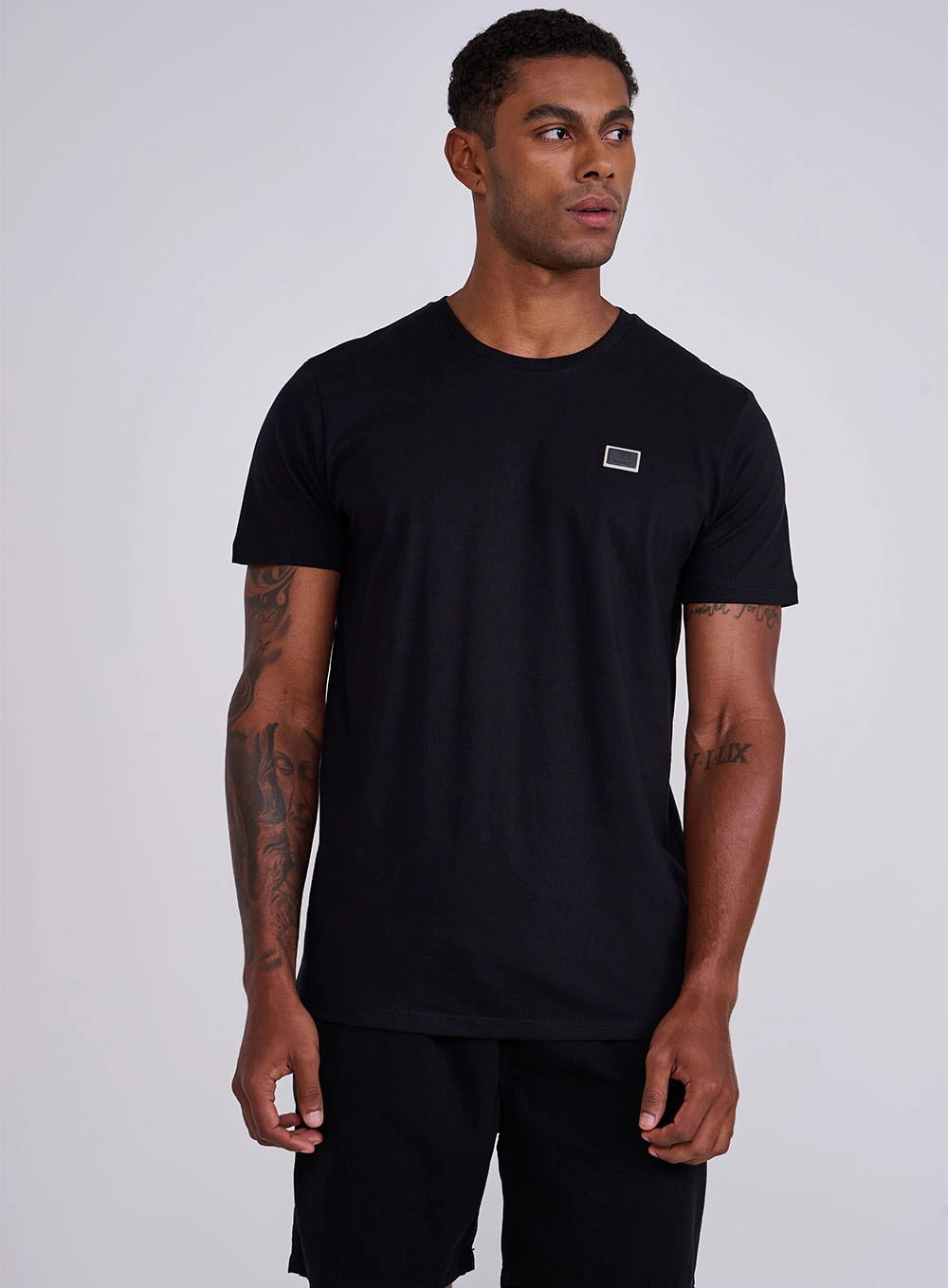 Camiseta Masculina Manga Curta Preto