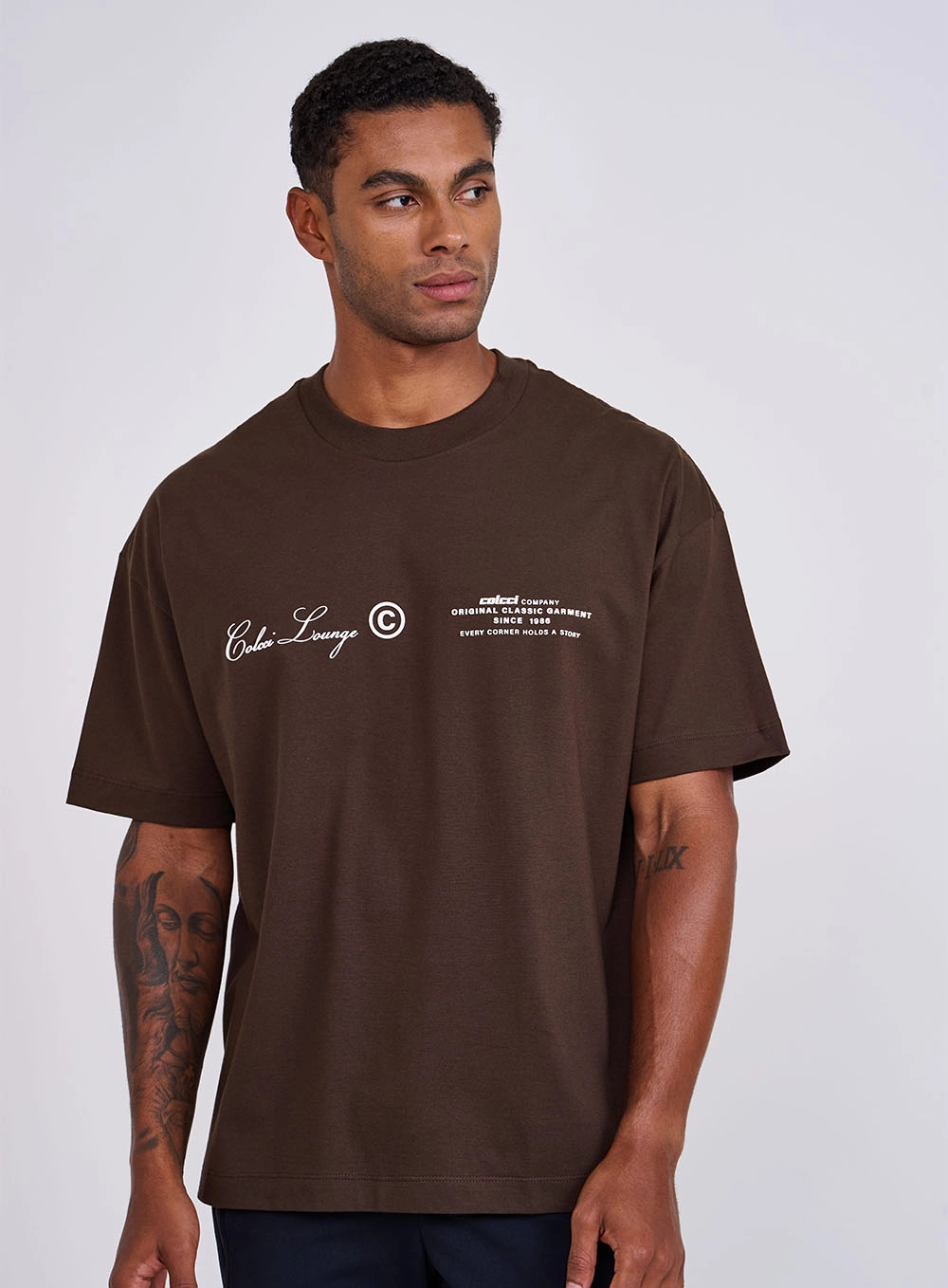Camiseta Box New Com Estampa Marrom Coconut