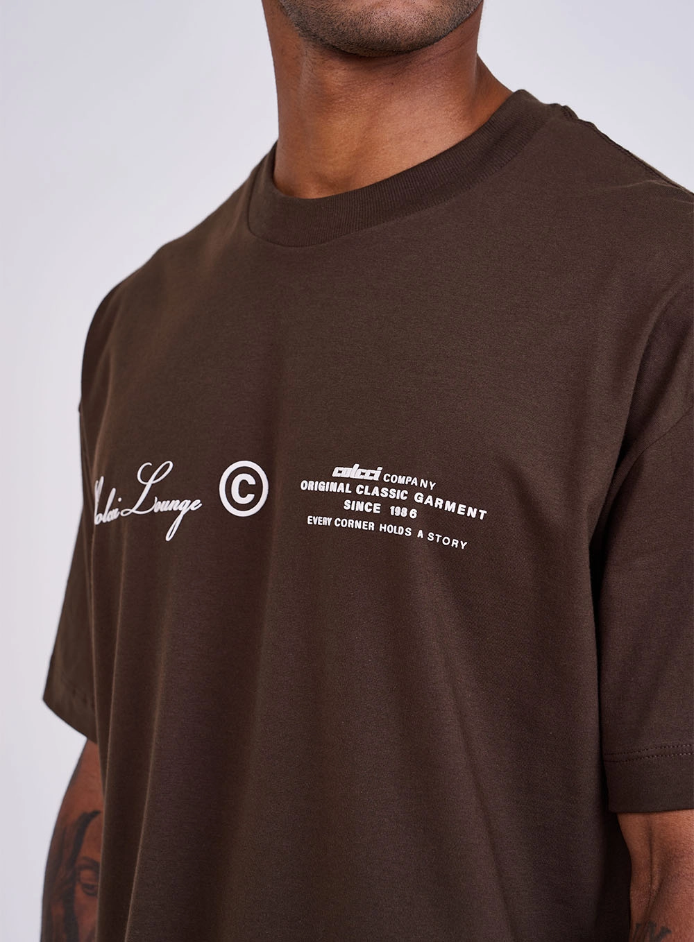 Camiseta Box New Com Estampa Marrom Coconut