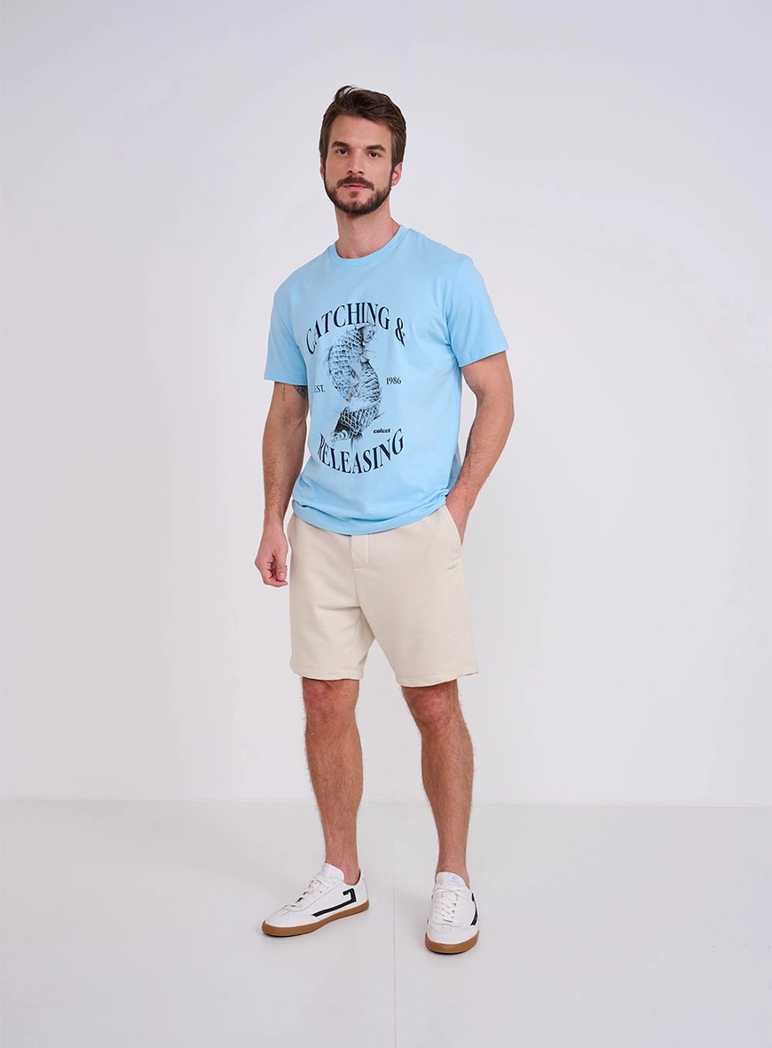 Camiseta Sport Fishing Com Estampa