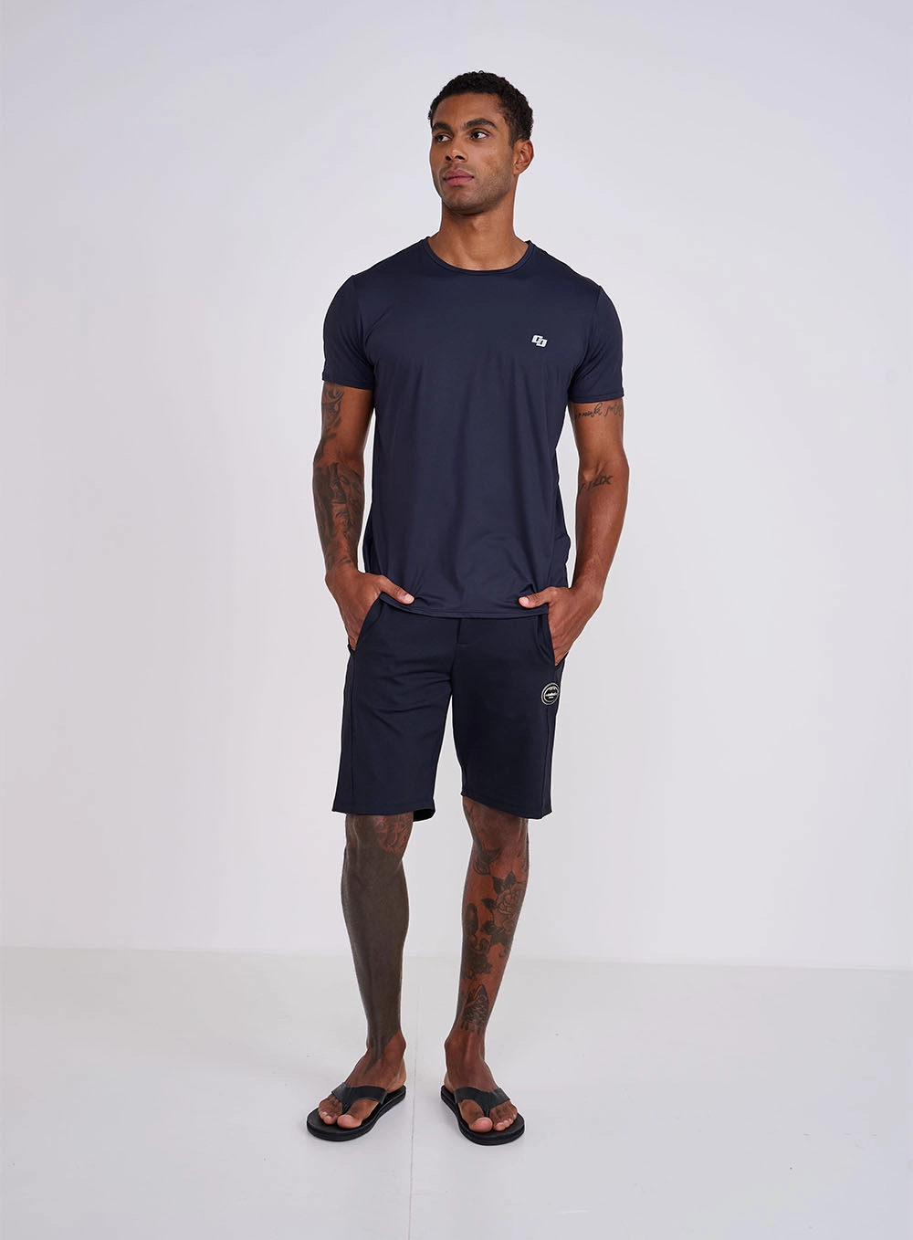 Camiseta Sun Blocking Manga Curta - Colcci Tech Preto