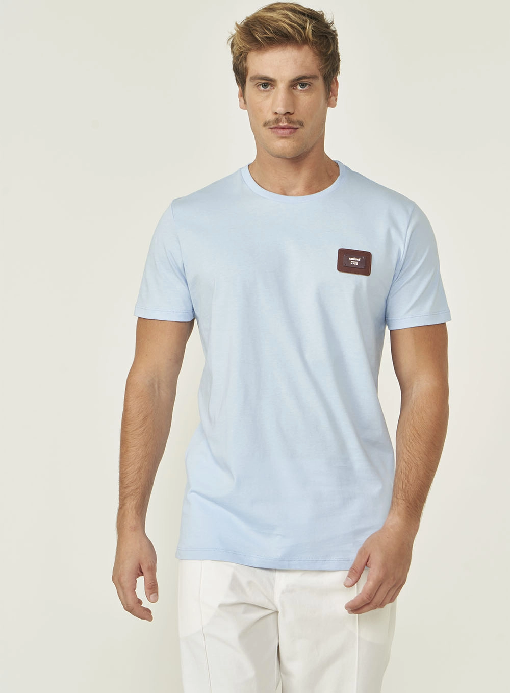 Camiseta Masculina Slim Azul Tranquile Blue