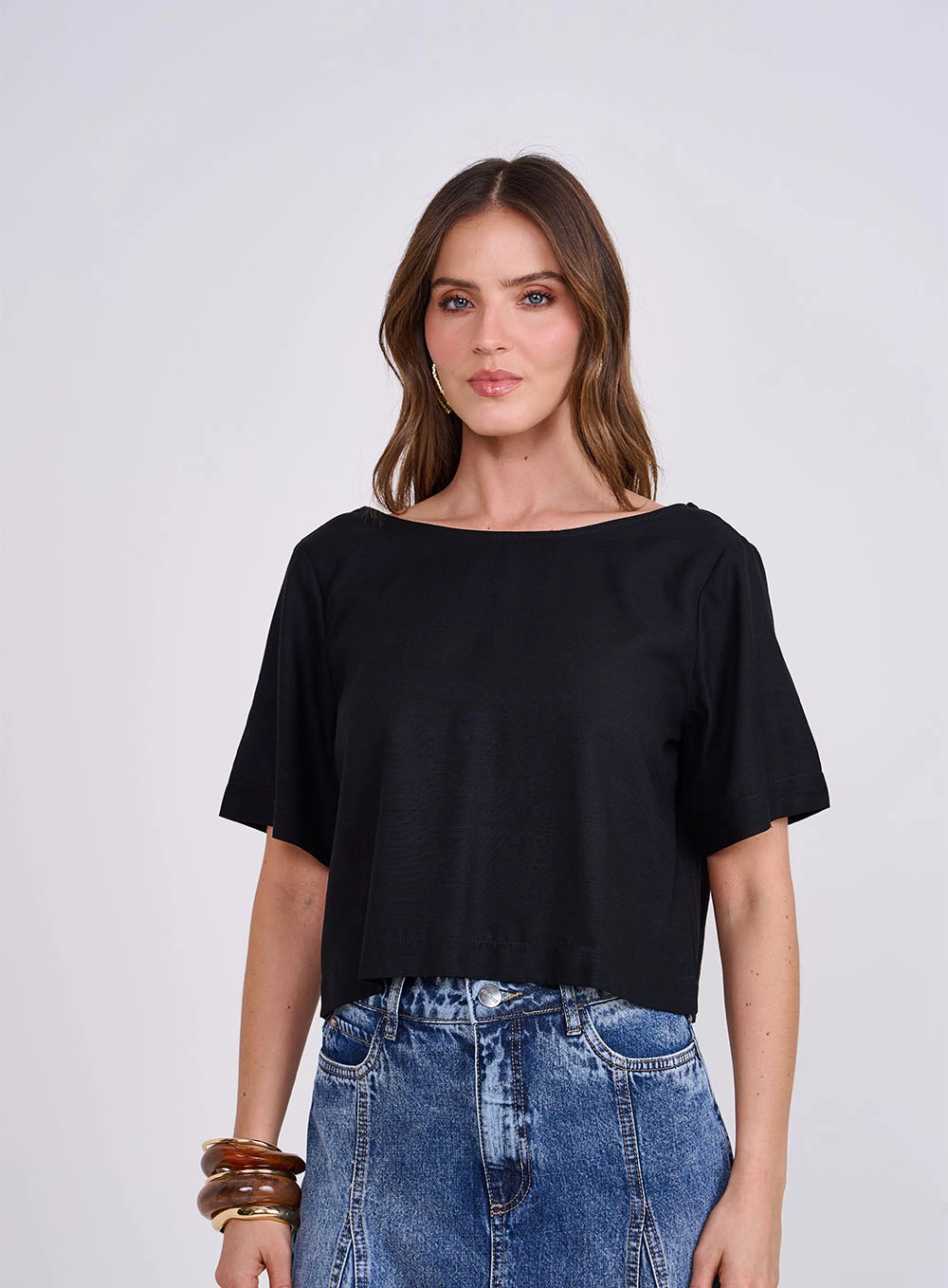 Blusa Box Feminina Preto