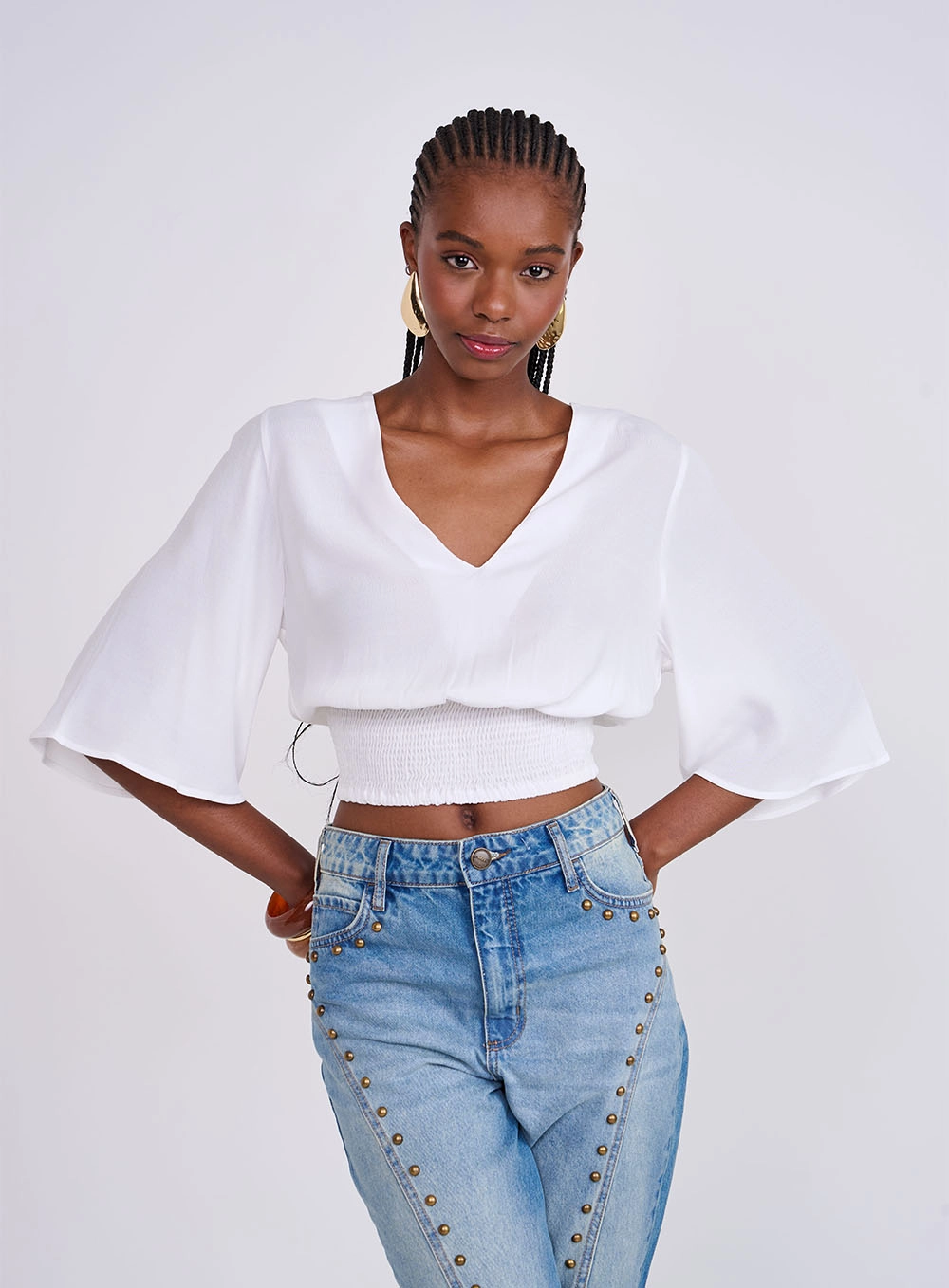 Blusa Comfort Manga Sino Off Shell