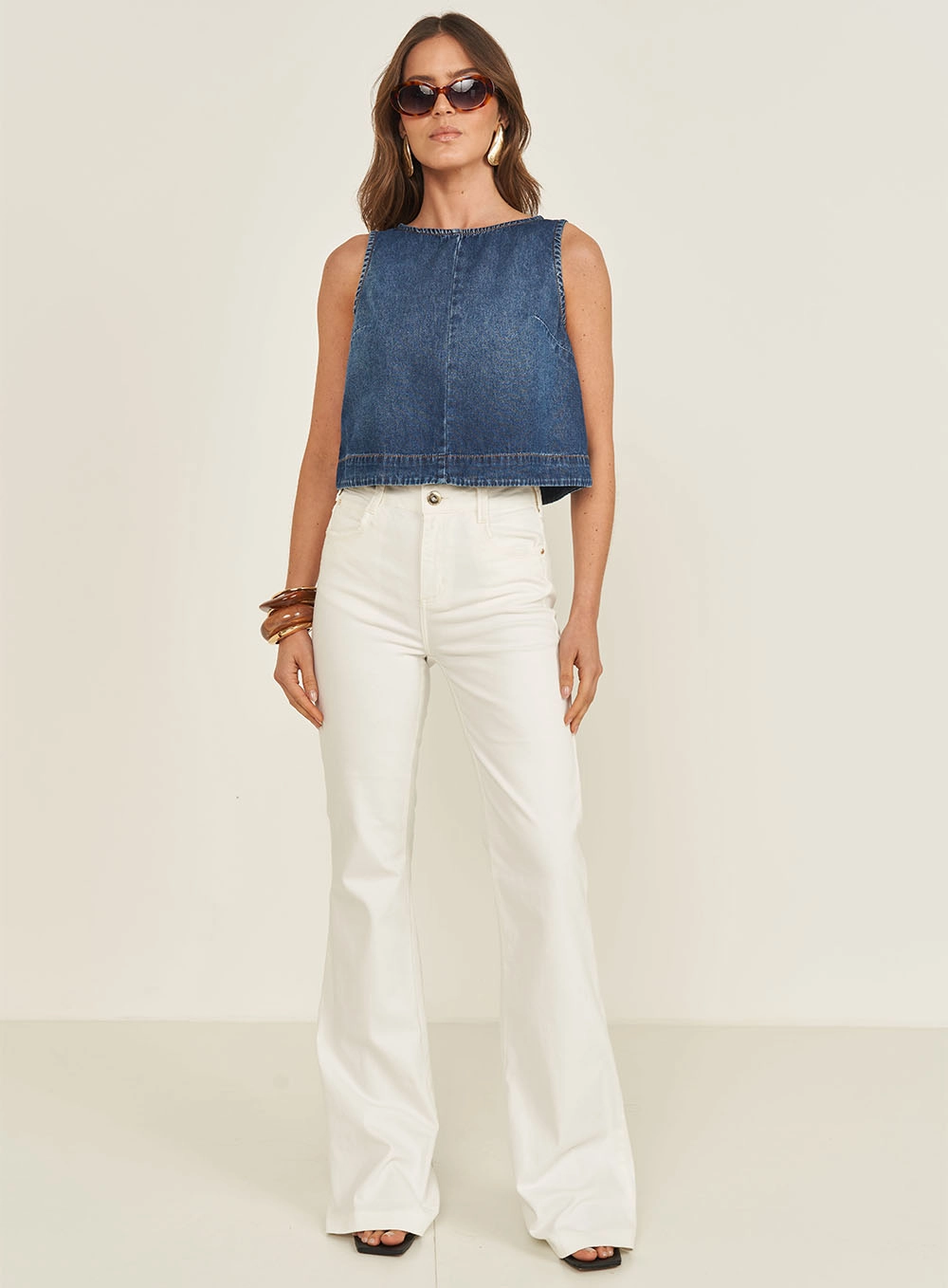 Blusa Jeans Comfort Índigo