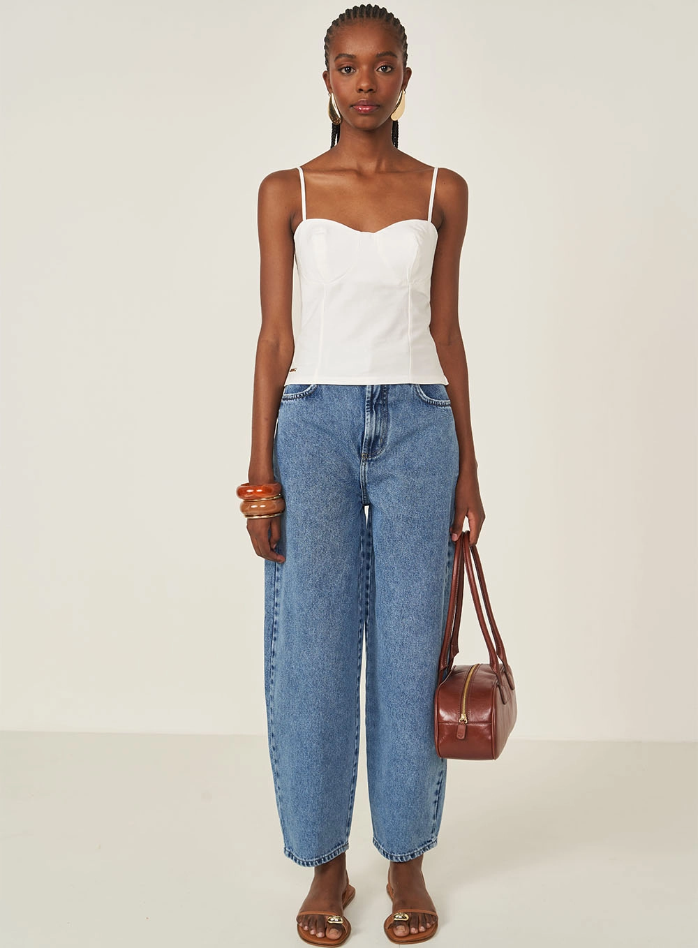 Blusa Com Bojo E Lastex Costas Off Shell