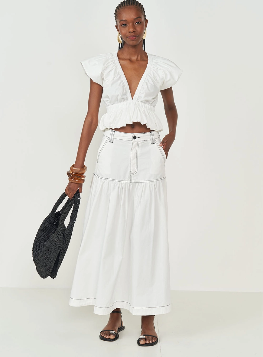 Blusa Cropped Peplum