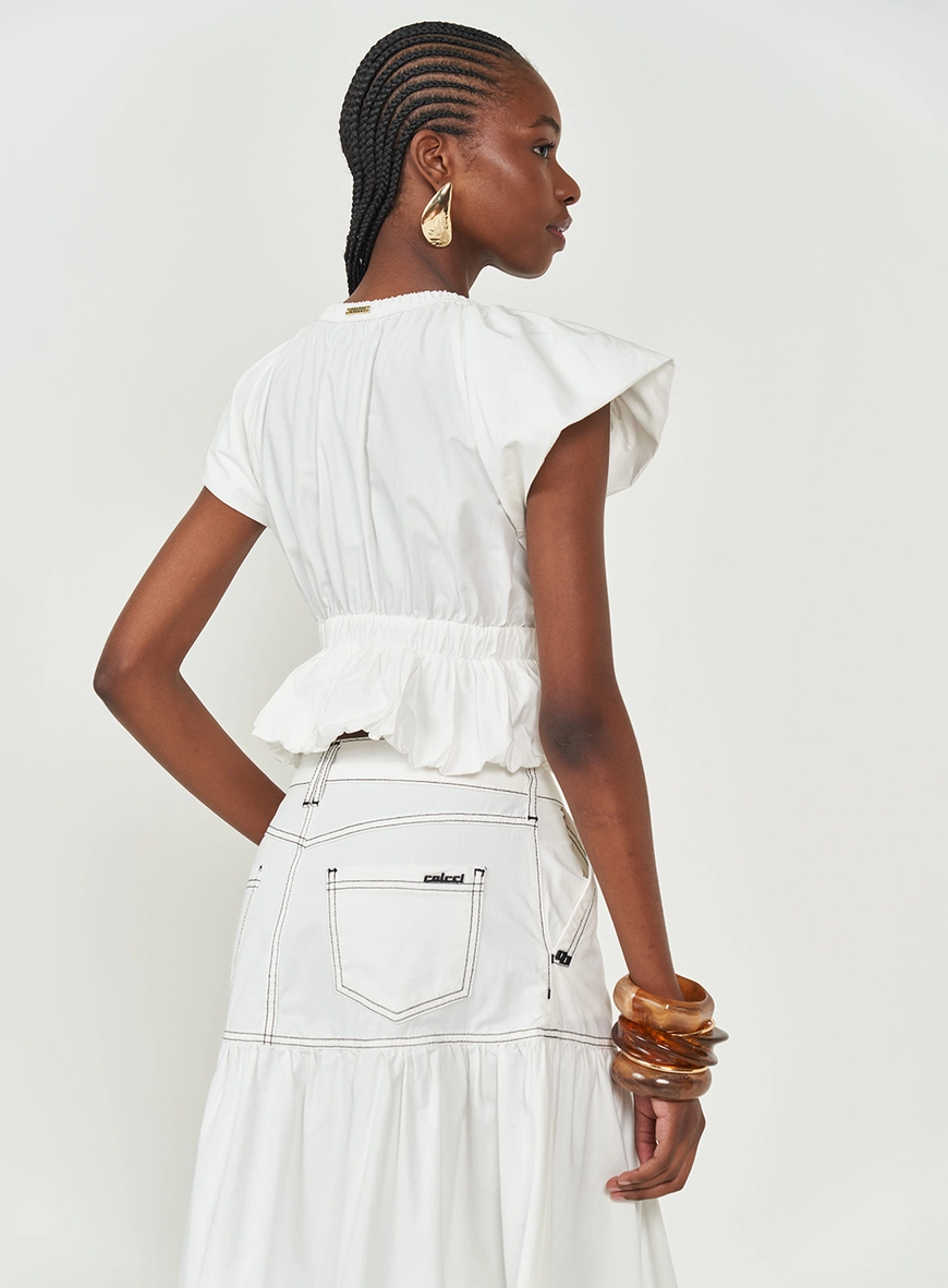 Blusa Cropped Peplum | Colcci