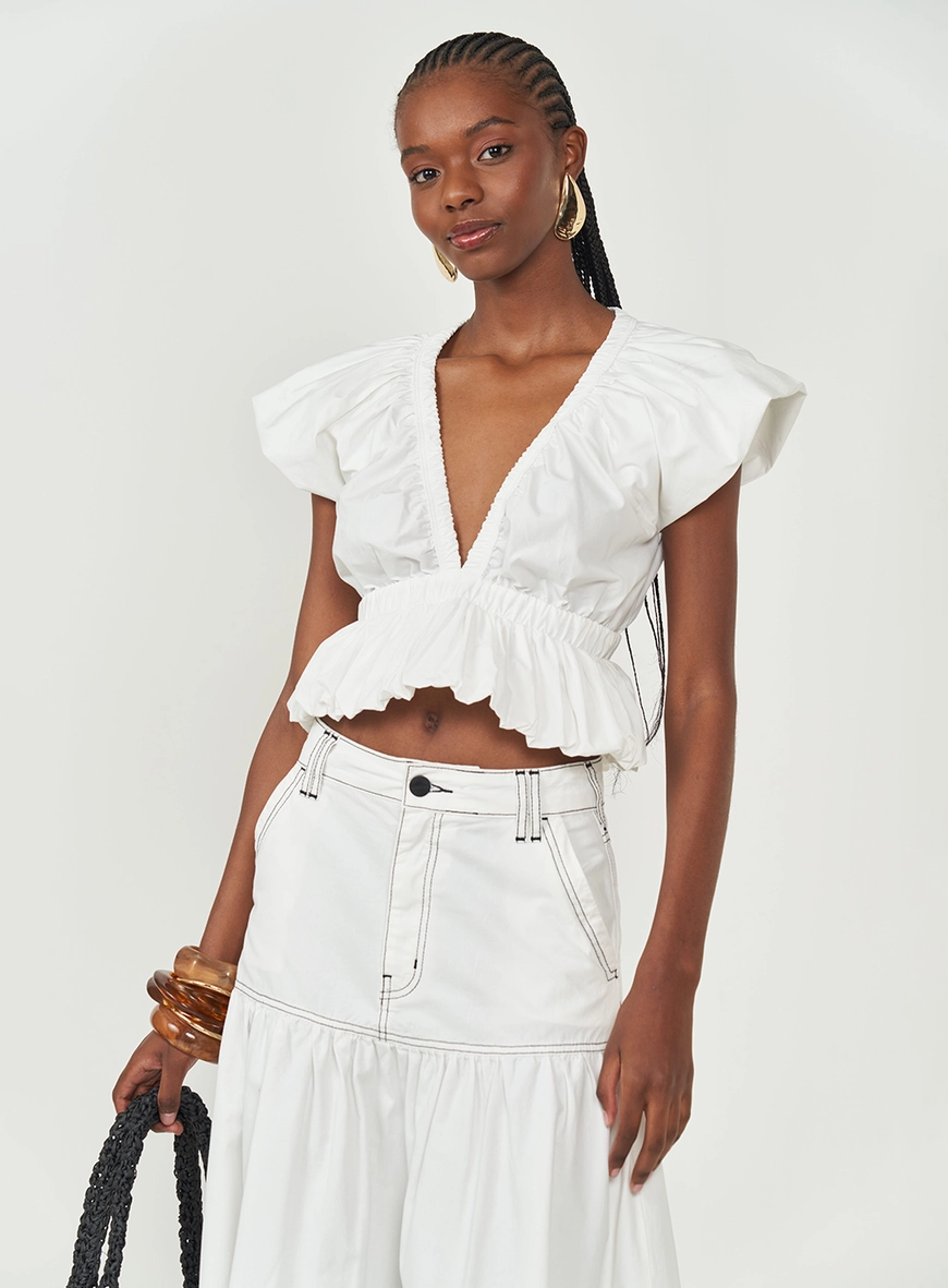 Blusa Cropped Peplum | Colcci