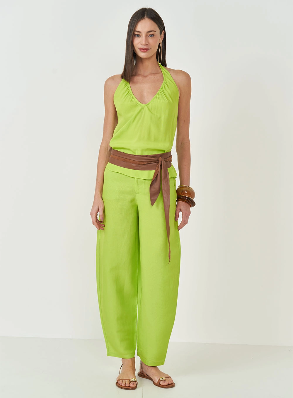 Blusa Slim Frente Única Verde