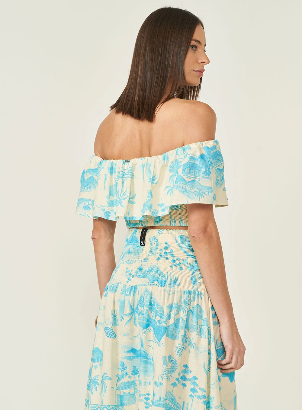 Blusa Ombro A Ombro Estampado Estampados