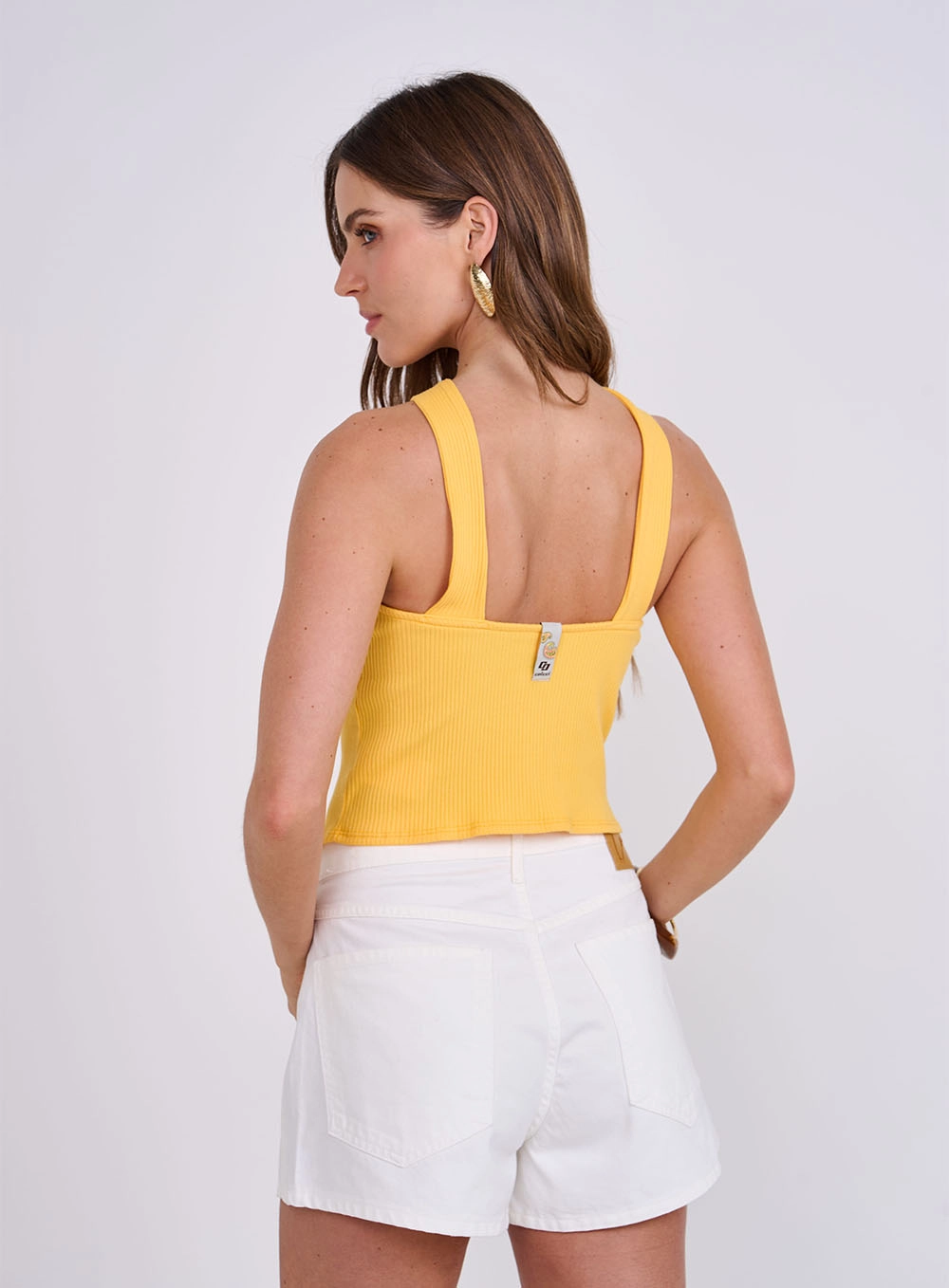 Blusa Comfort Canelada Amarelo