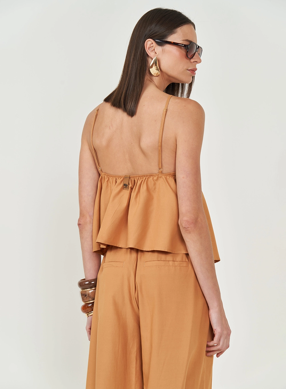 Blusa Comfort Evasê Bege