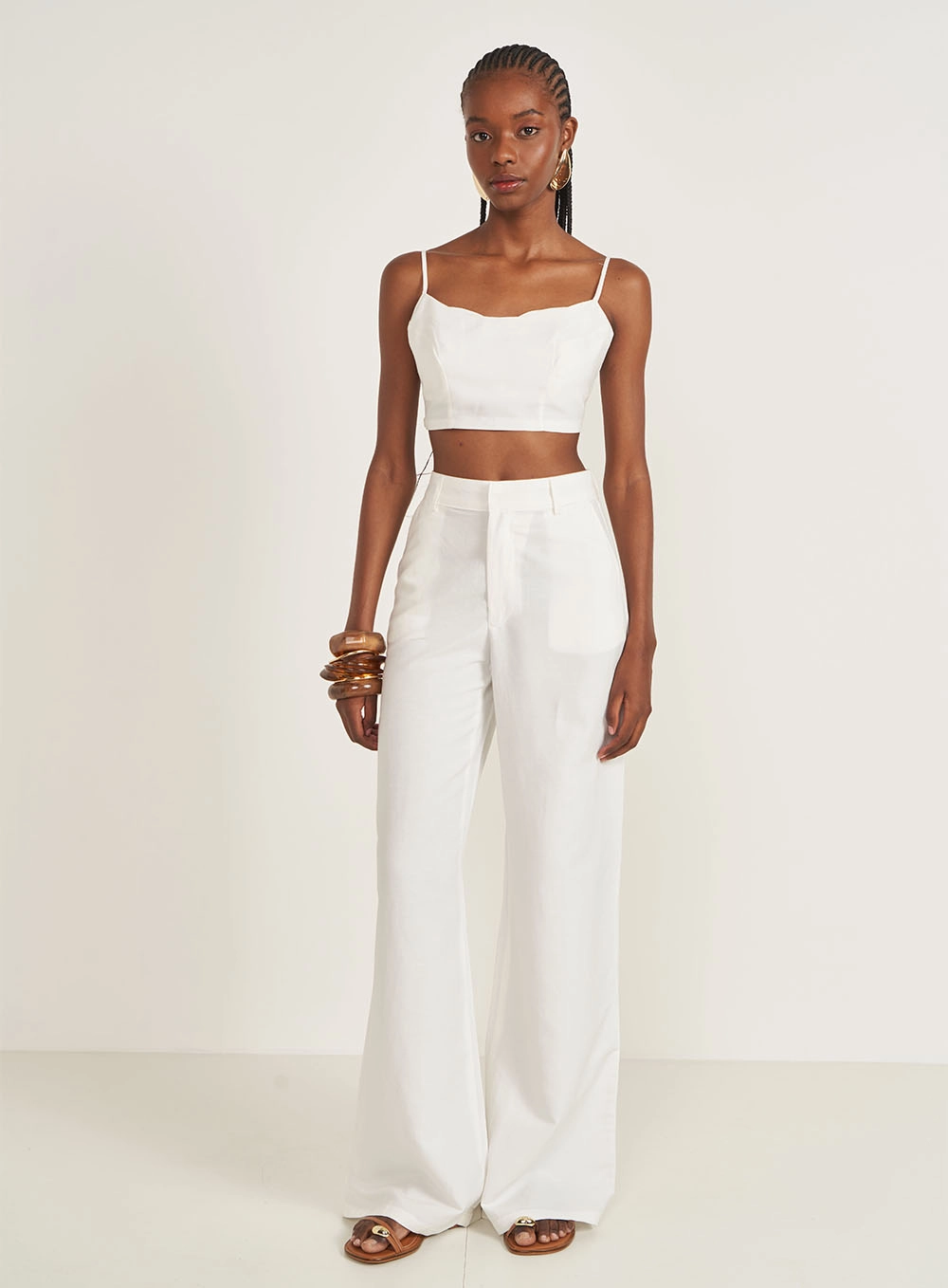 Blusa Cropped Estruturada Off Shell