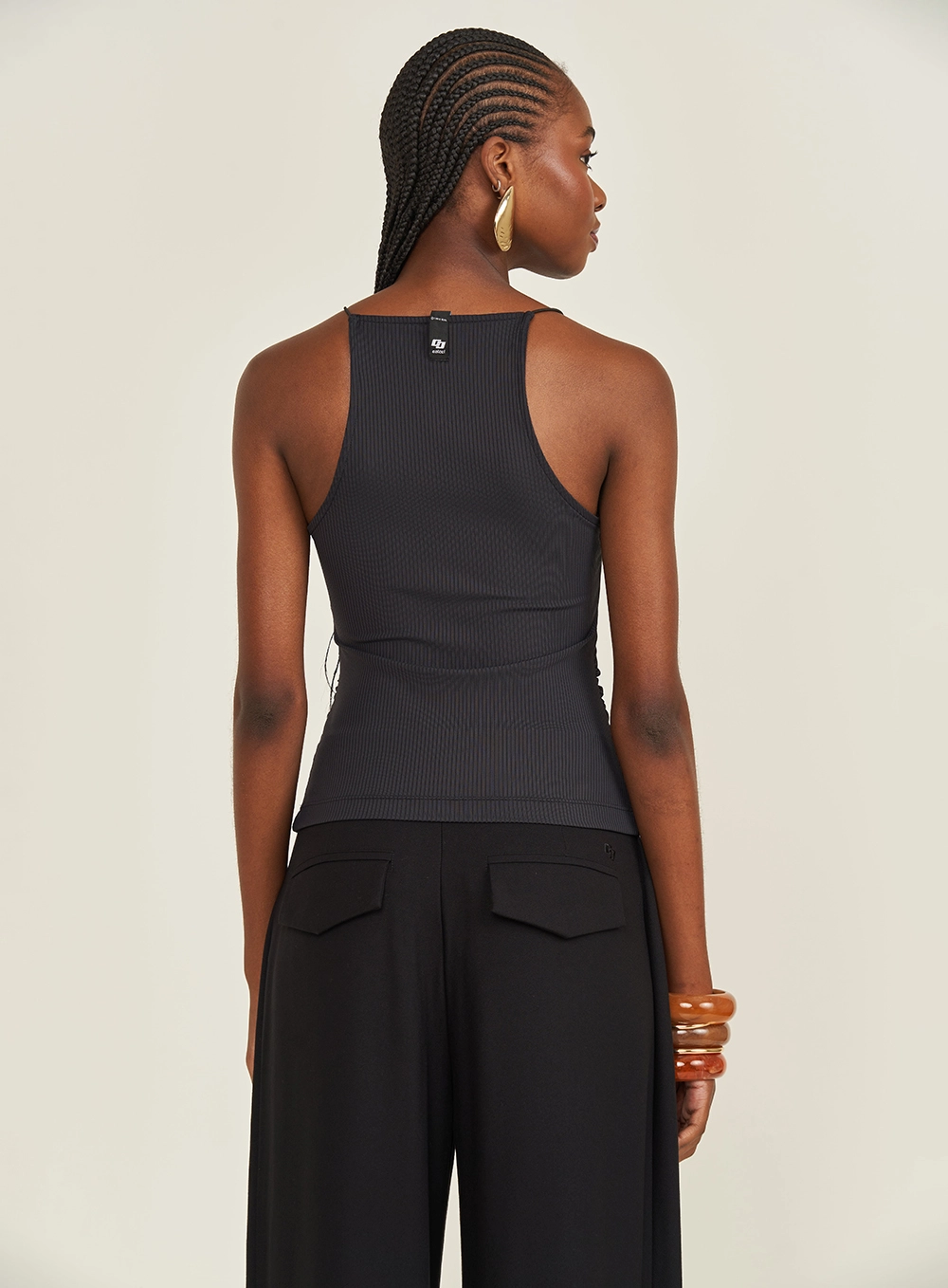 Blusa Canelada Slim Preto
