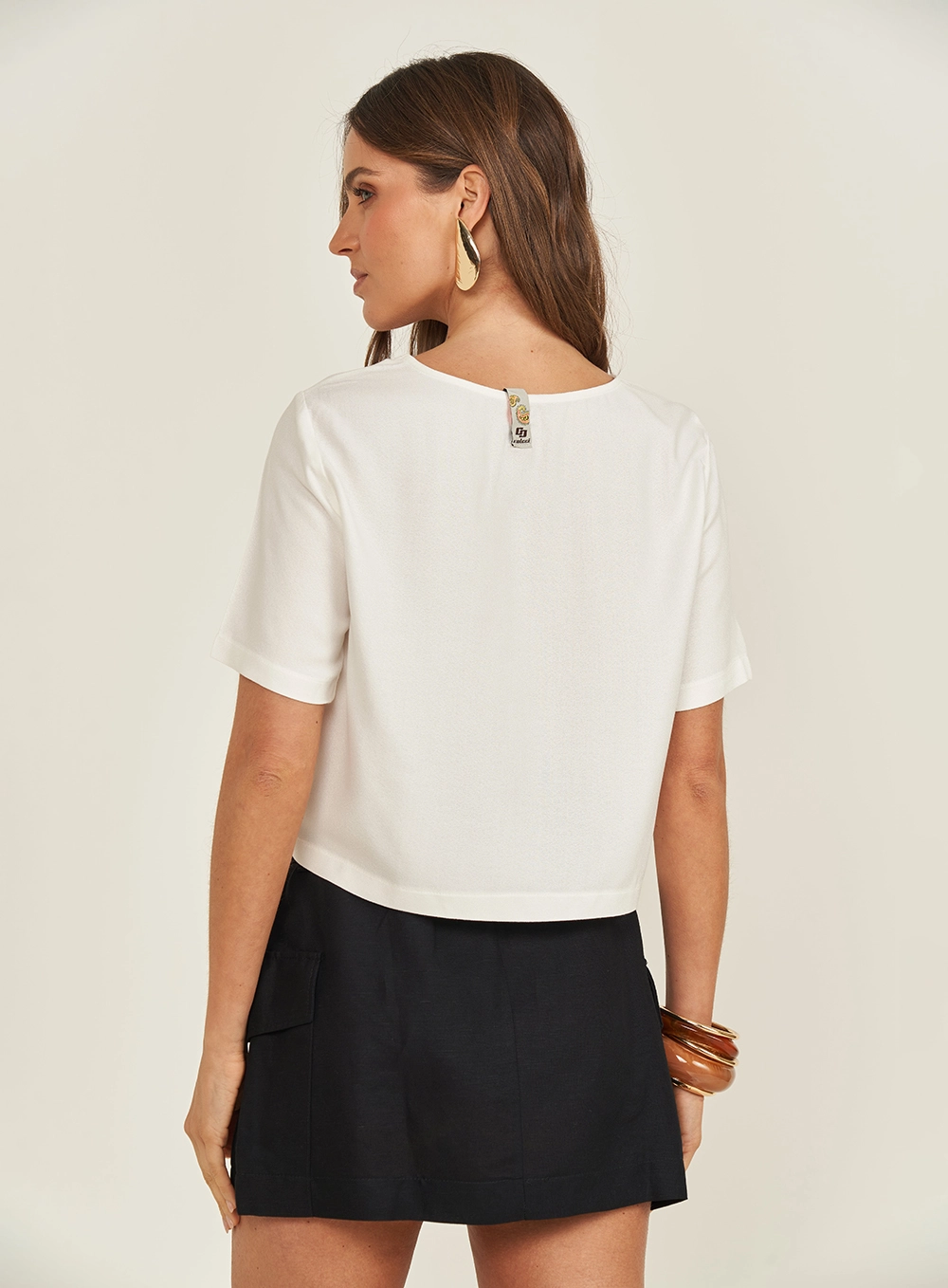 Blusa Comfort Com Transpasse Off Shell