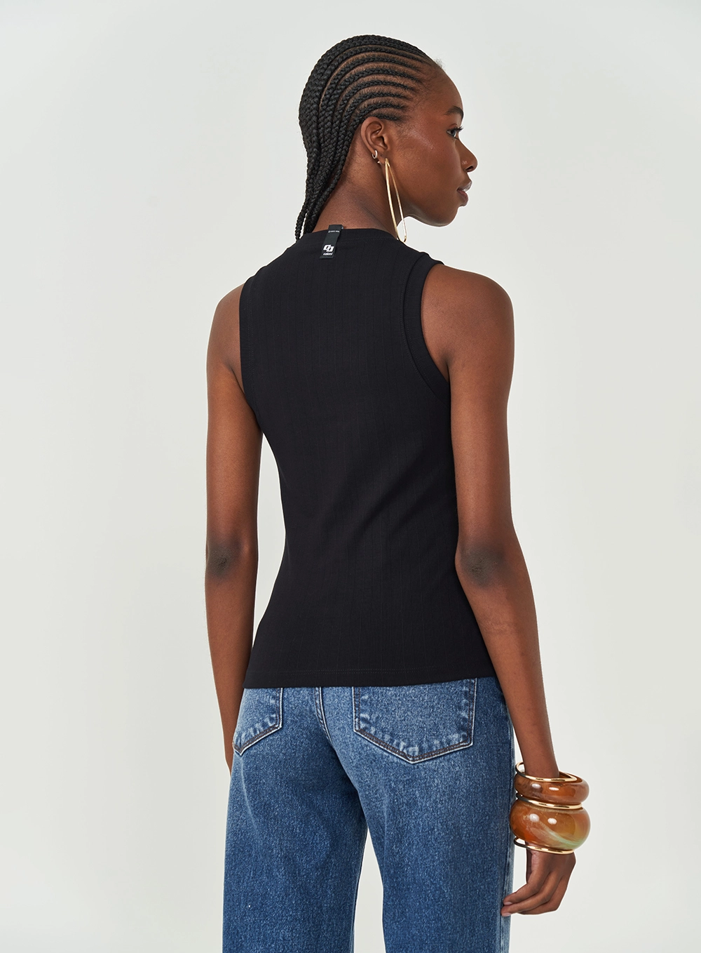 Regata Slim Canelada Preto