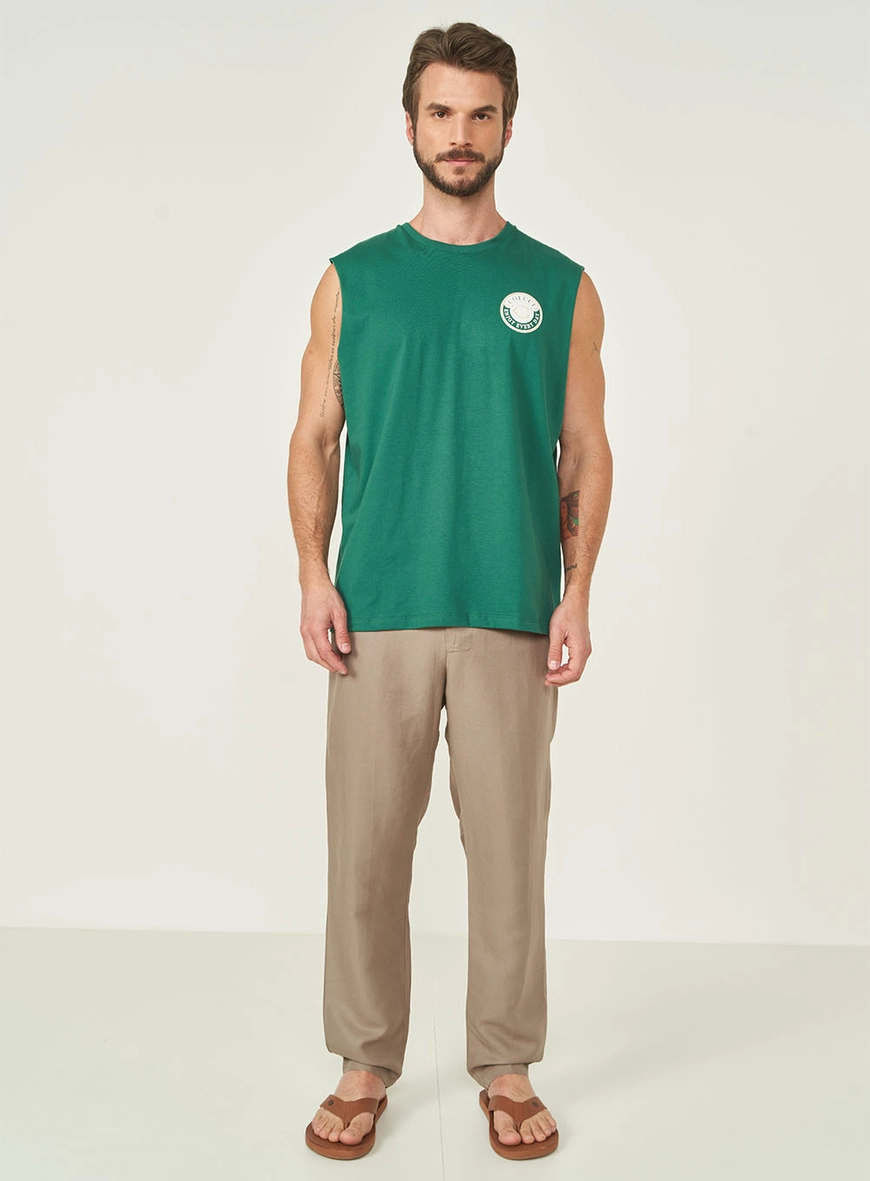 Regata Masculina Com Detalhe Em Estampa