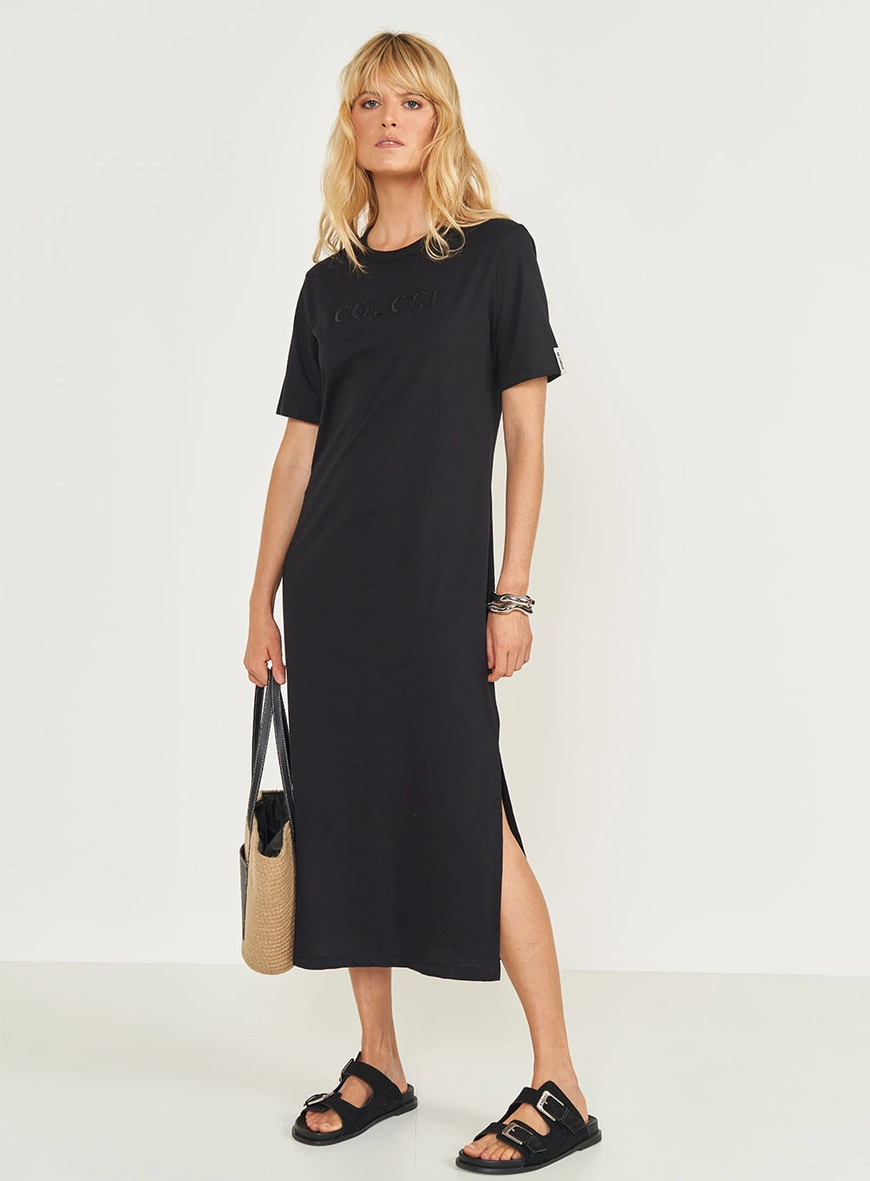 Vestido T-shirt Midi Manga Curta