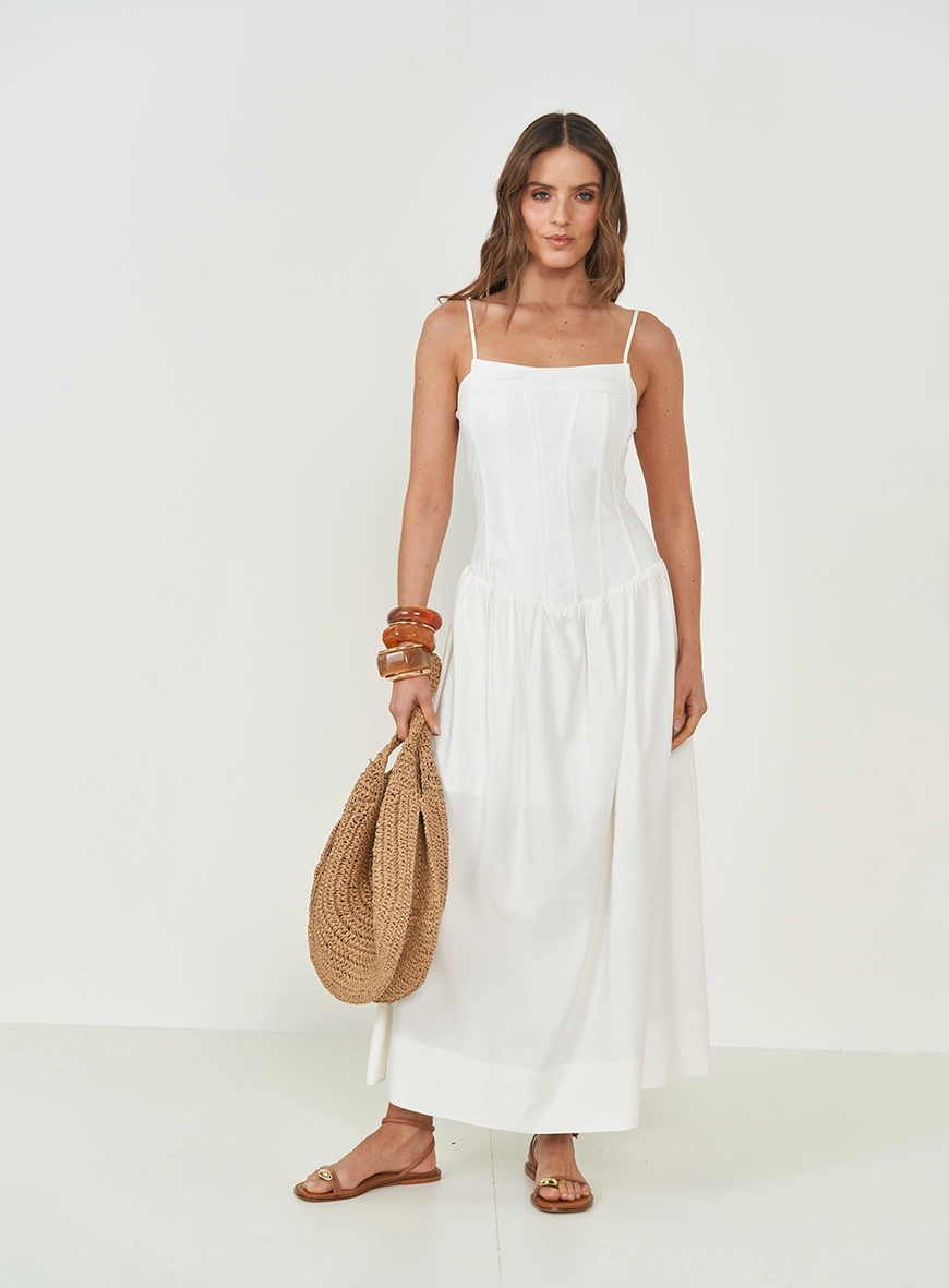 Vestido Midi Acinturado