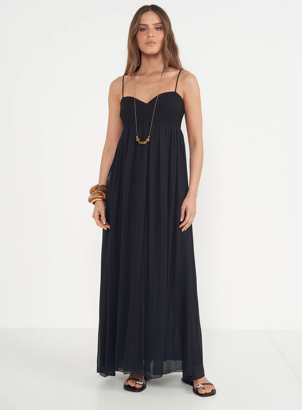 Vestido Longo Comfort Preto
