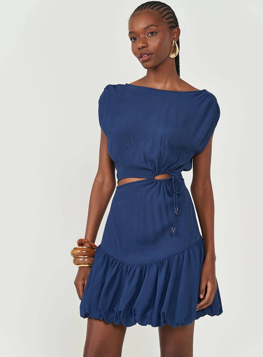 Vestido Balonê Comfort Azul