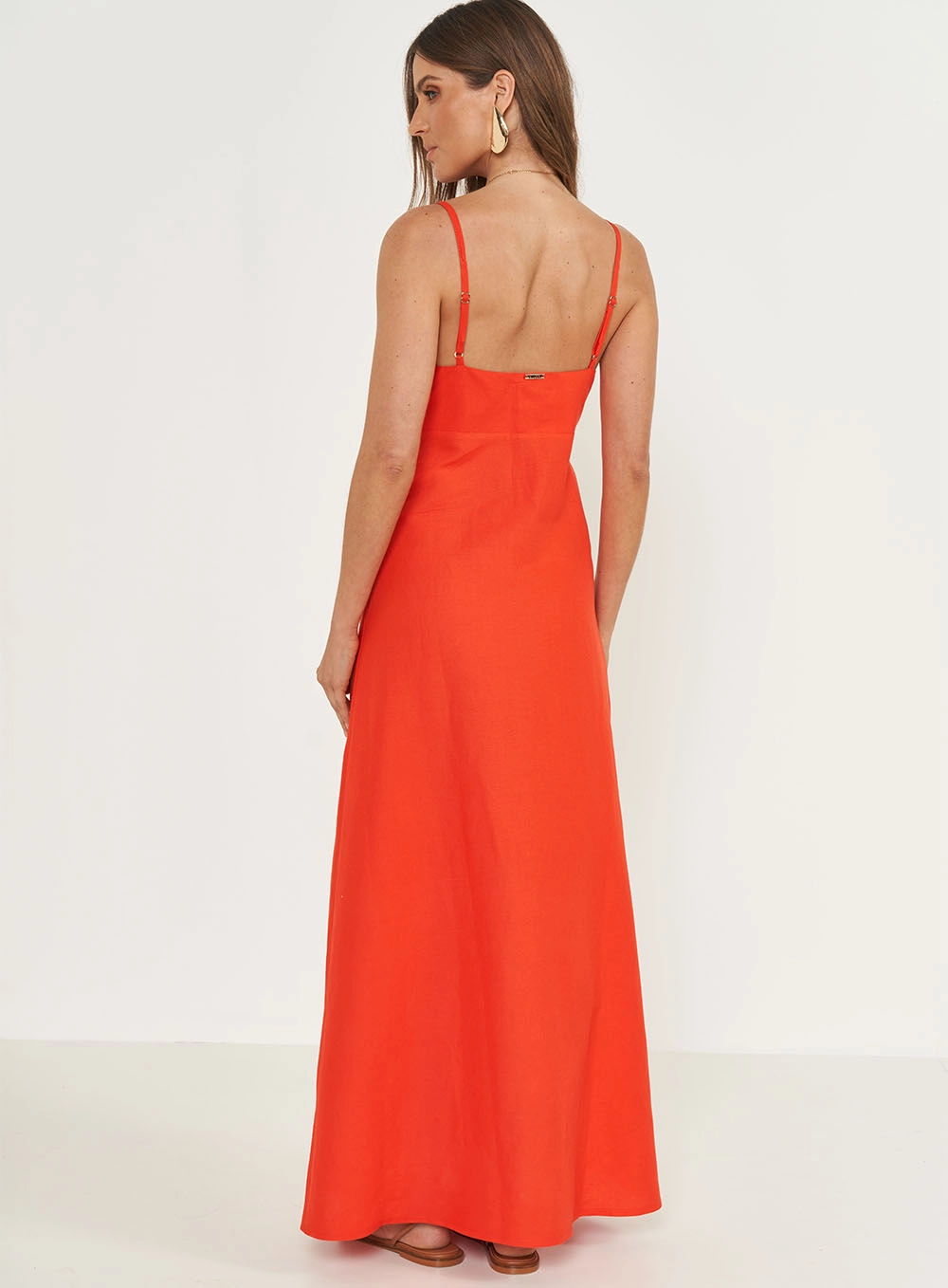 Vestido Longo Fluído Vermelho