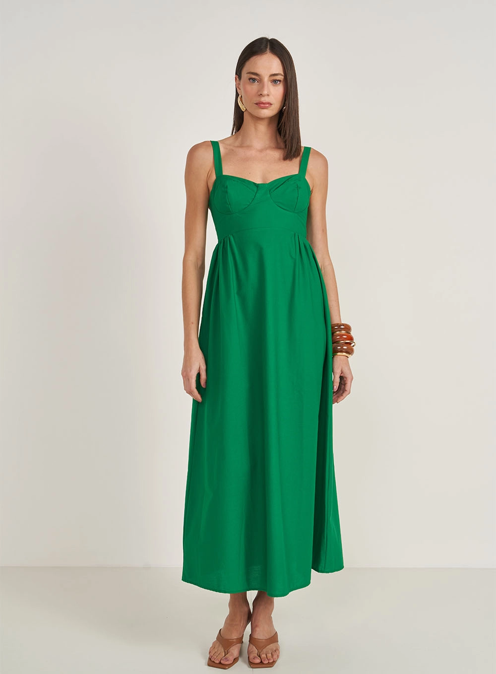 Vestido Midi Comfort Verde Vanity