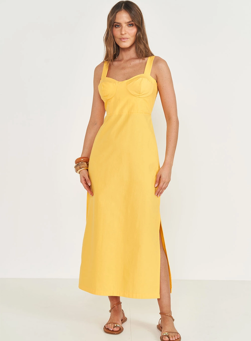 Vestido Midi Comfort Com Bojo
