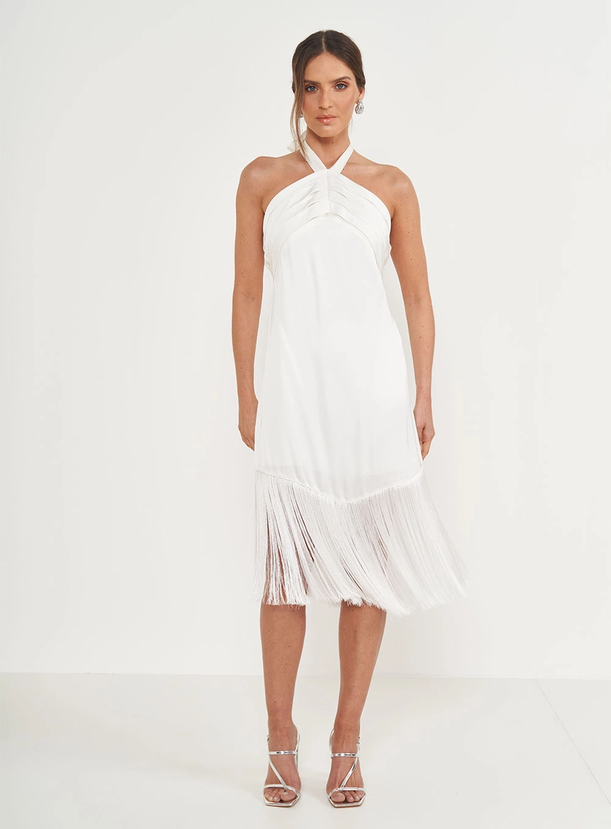 Vestido Comfort Com Franjas
