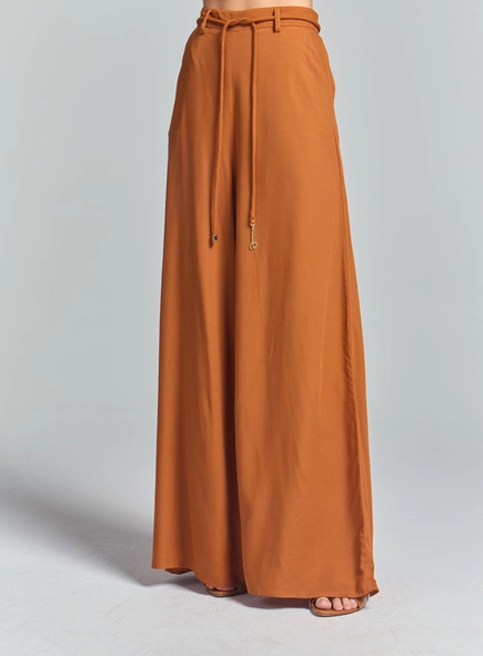 Calça Pantalona Com Cordão