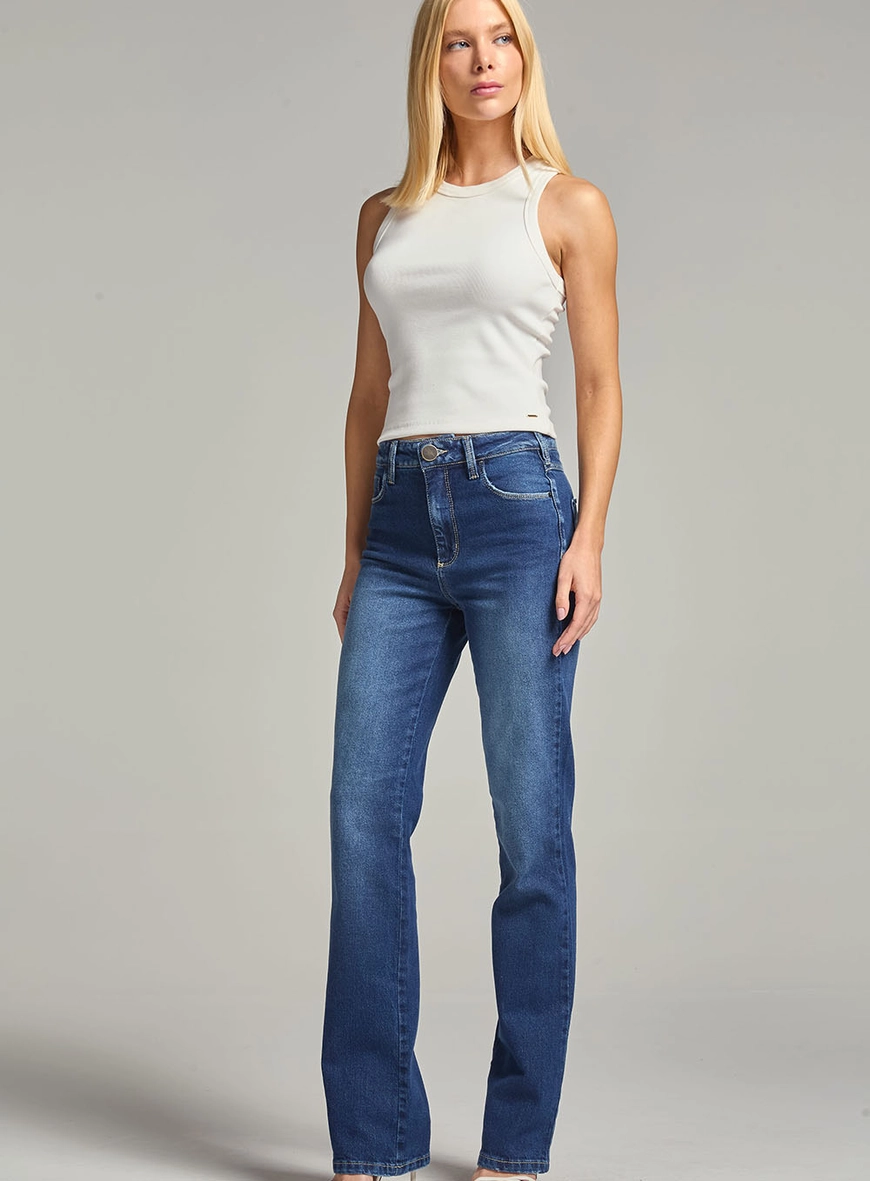 Calça Jeans Feminina Flare Índigo 1