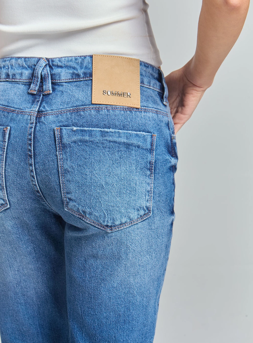 Calça Jeans Feminino Skinny Cintura Média Índigo 3