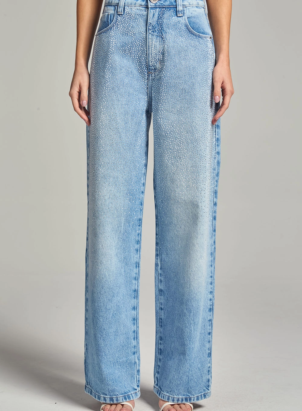 Calça Jeans Baggy Com Aplicação Índigo 2