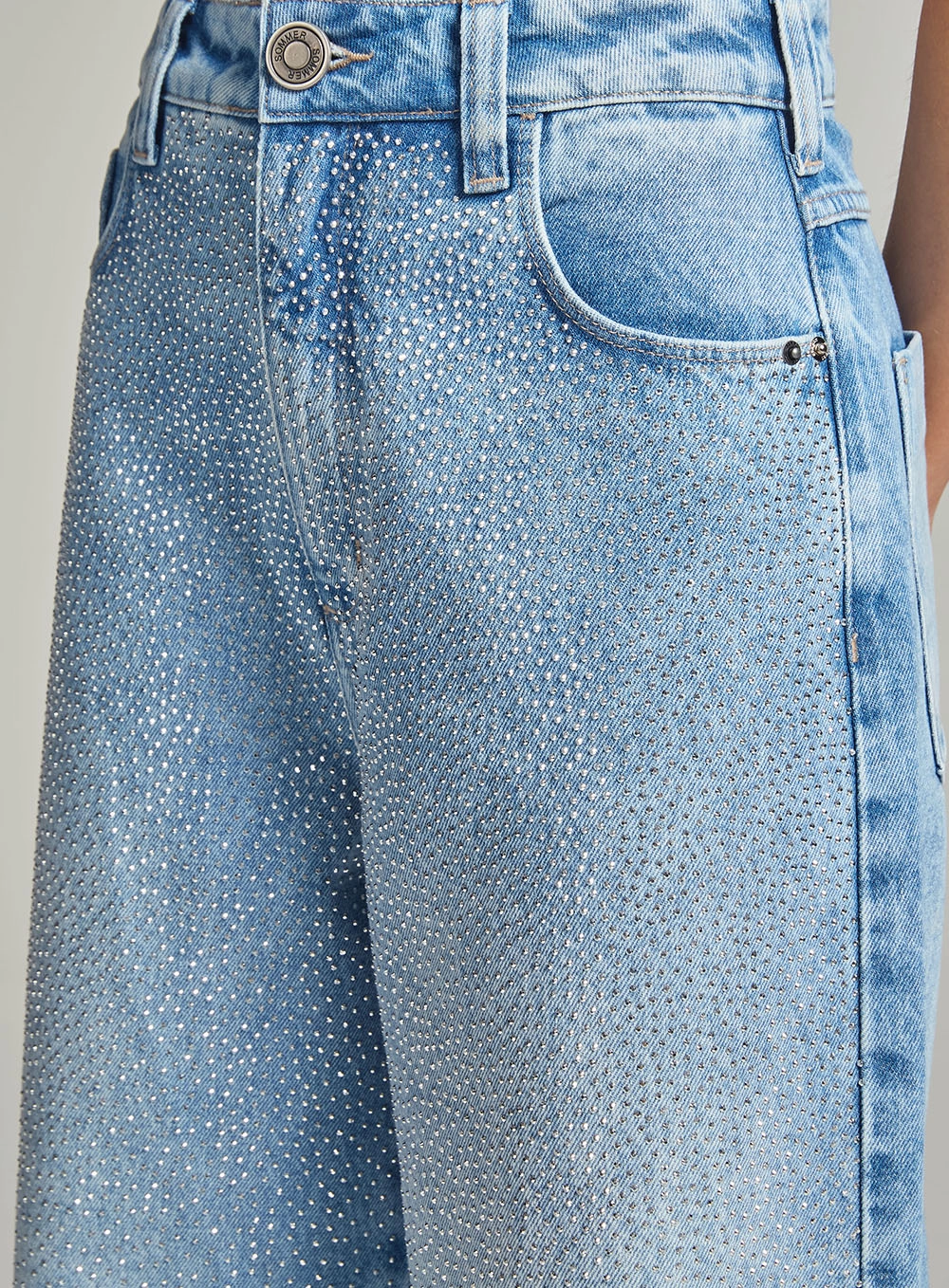 Calça Jeans Baggy Com Aplicação Índigo 3