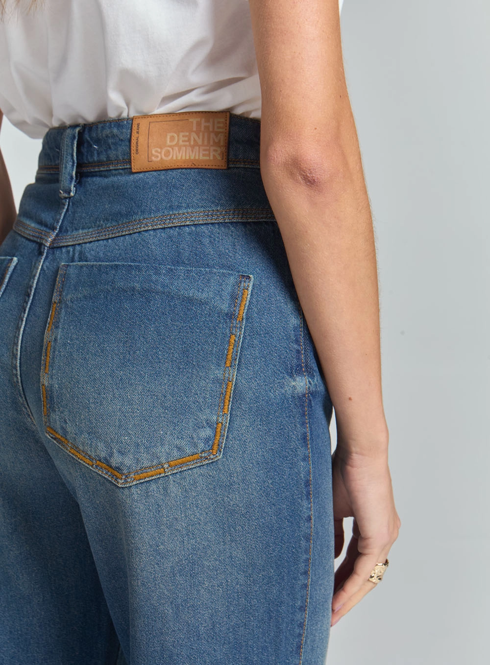 Calça Jeans Reta Cintura Alta Índigo 3