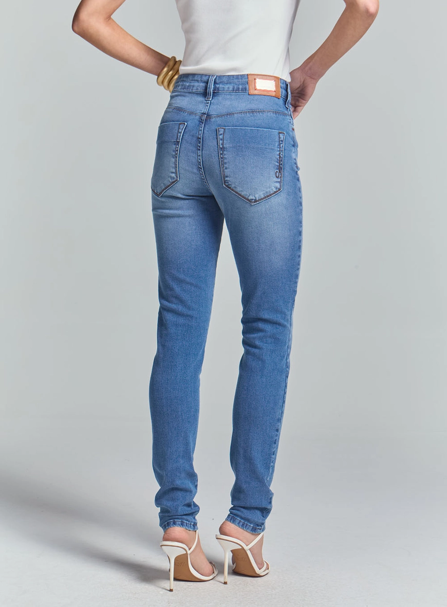Calça Jeans Skinny Alta Índigo 4