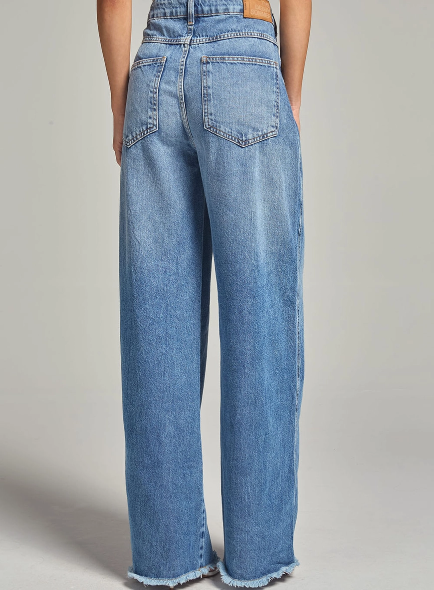 Calça Jeans Feminina Baggy Índigo 4