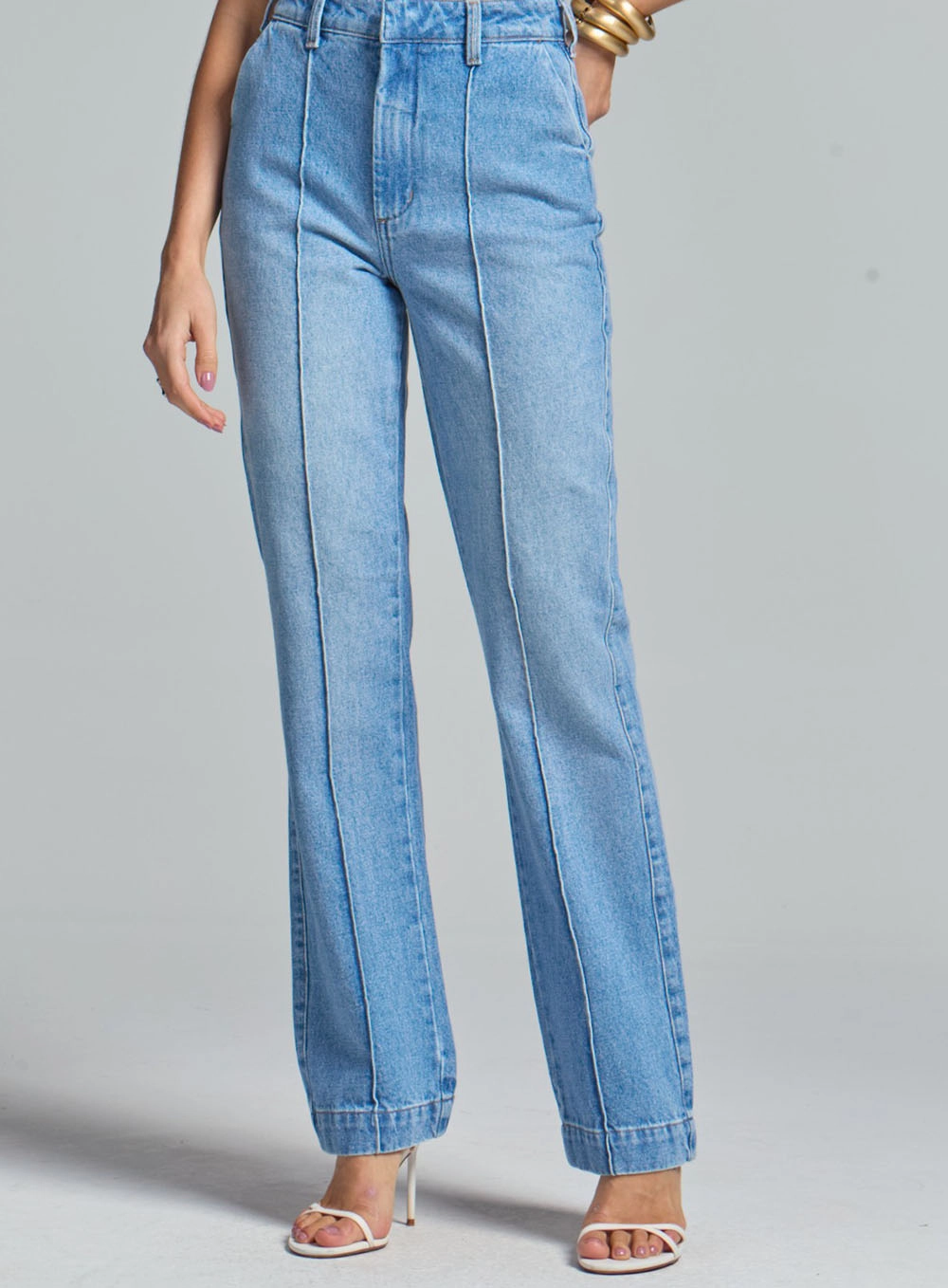 Calça Jeans Feminina Reta Índigo 3